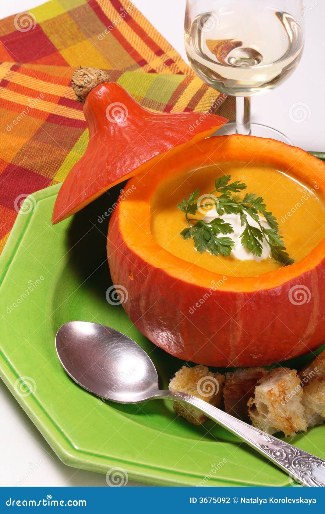 Pumpkin soup stock photo. Image of pureed, cook, cooking 3675092