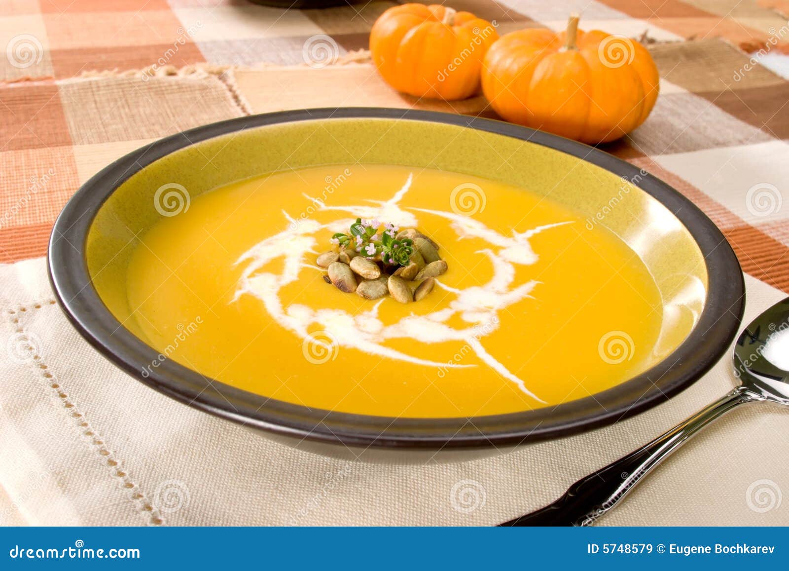 Pumpkin soup stock image. Image of vegetable, dinner, butternut 5748579