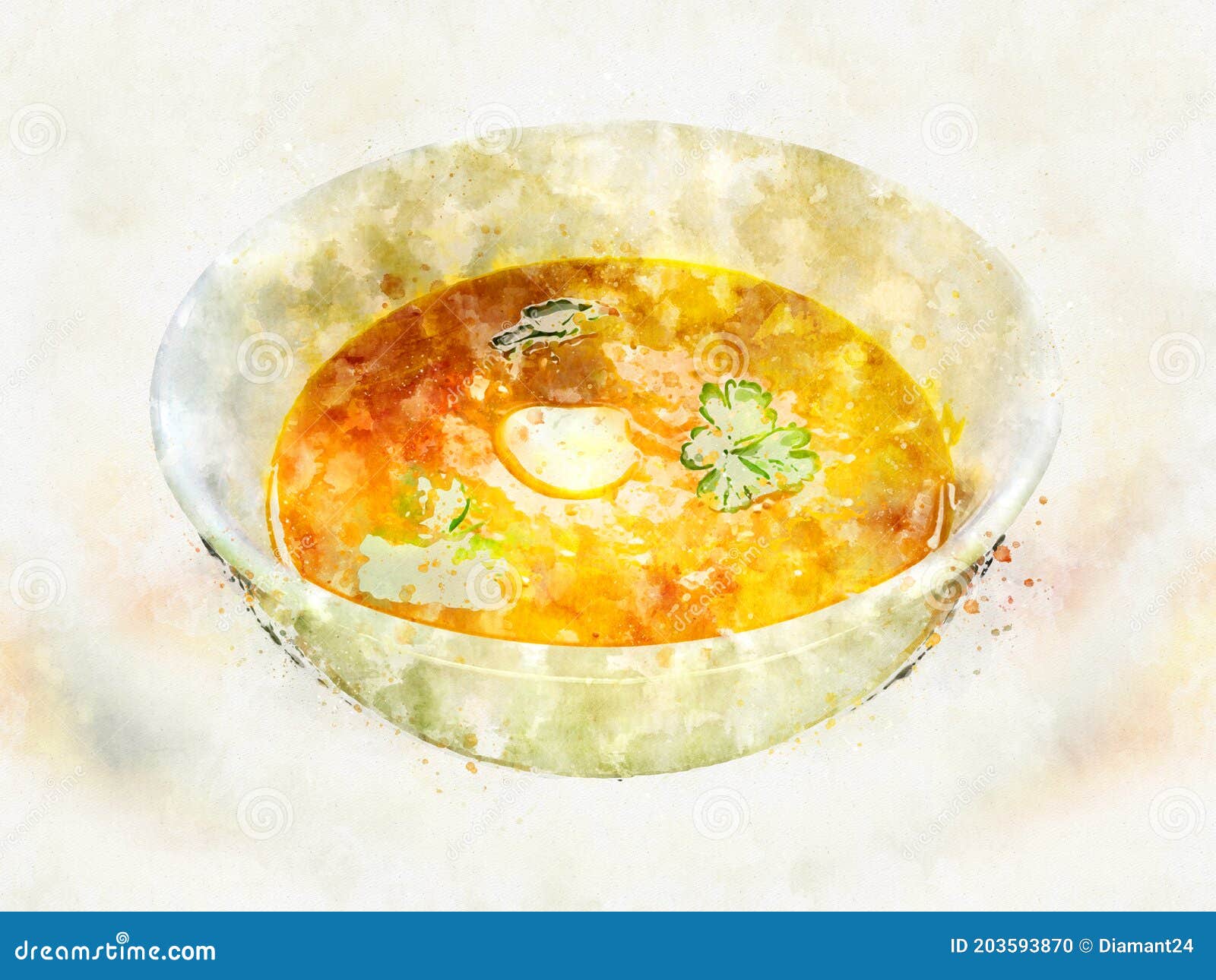 Watercolor Bowl Soup Photos - Free & Royalty-Free Stock Photos From Dreamstime