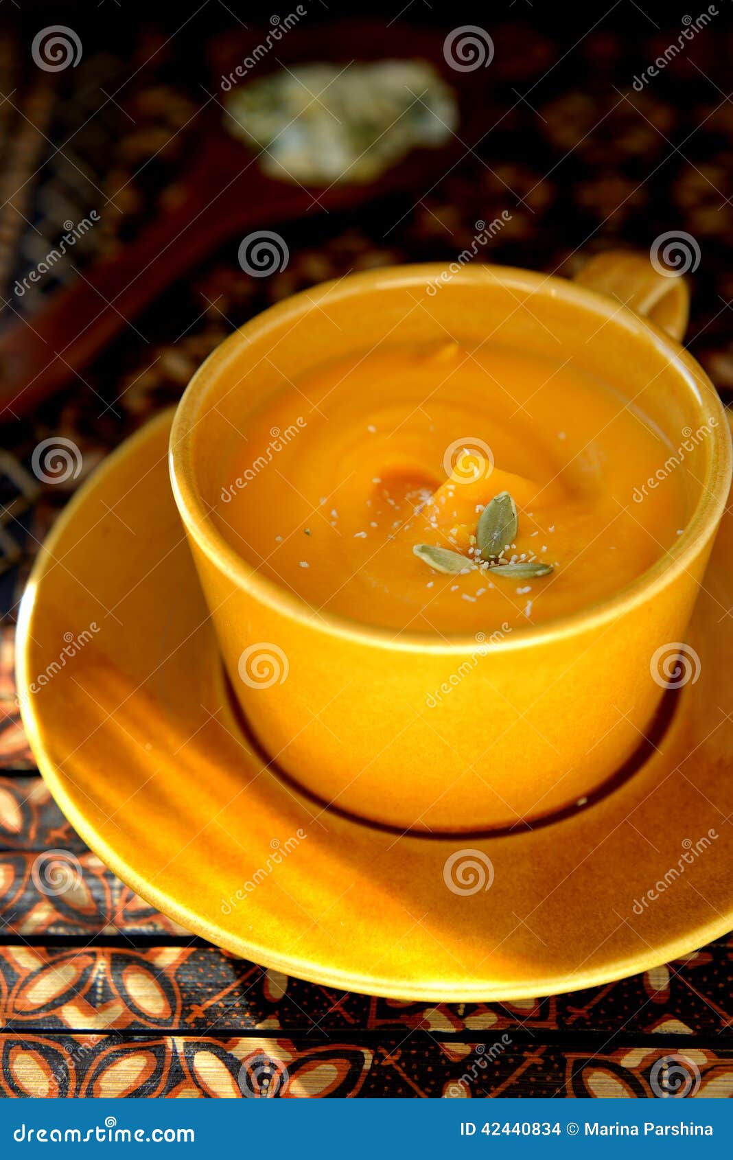 Pumpkin soup stock photo. Image of dinner, dietary, healthy 42440834
