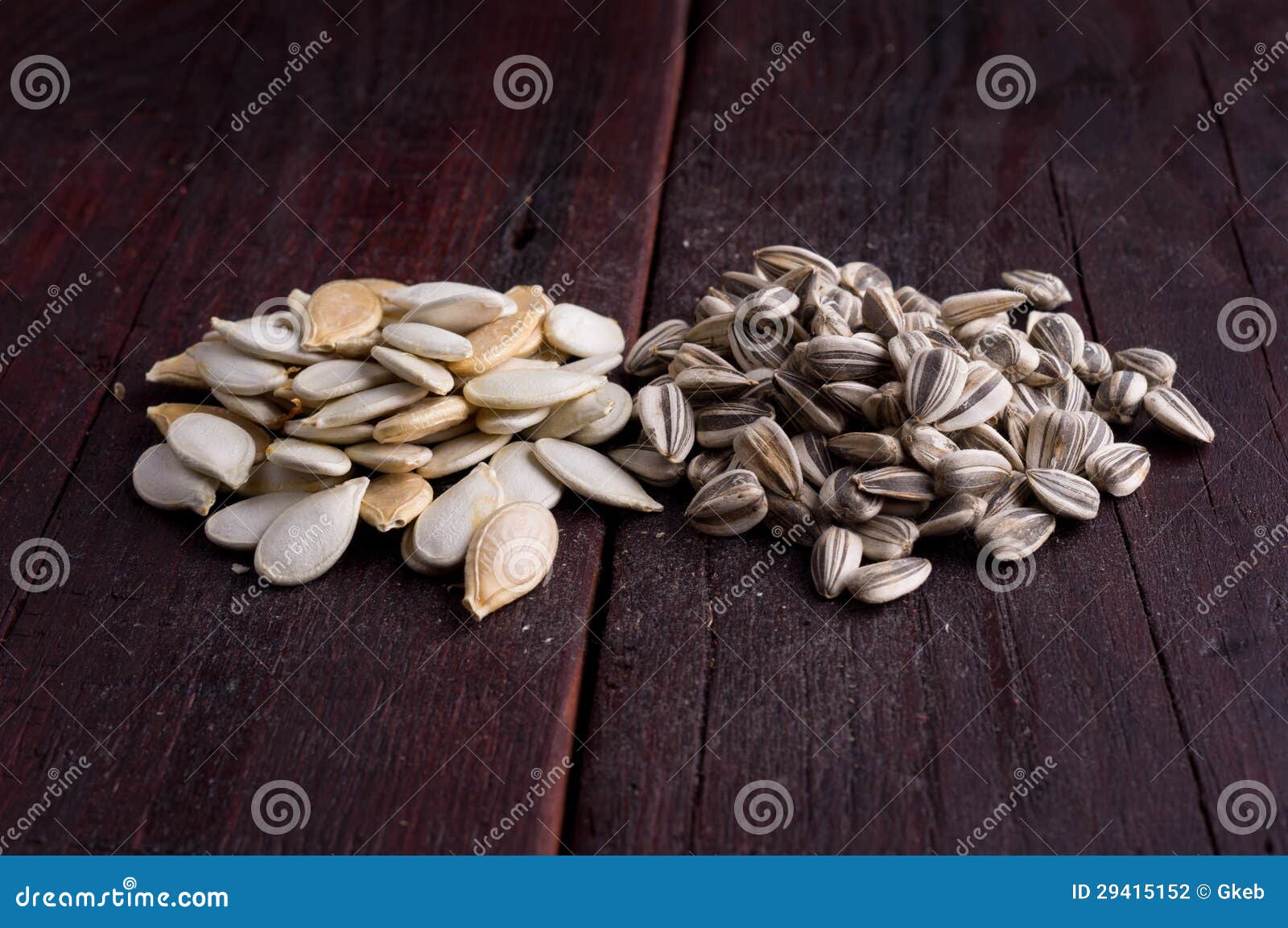 Pumpkin and Sunflower Seeds Scattered Stock Photo Image of diet