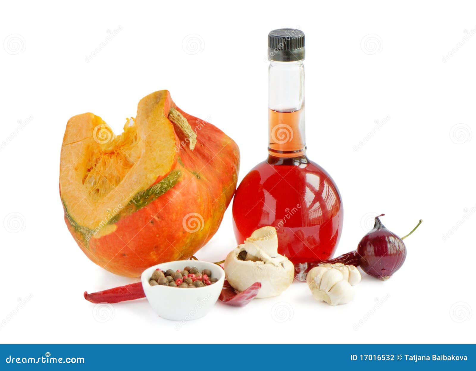 Pumpkin and vinegar stock photo. Image of vitamin, pepper 17016532