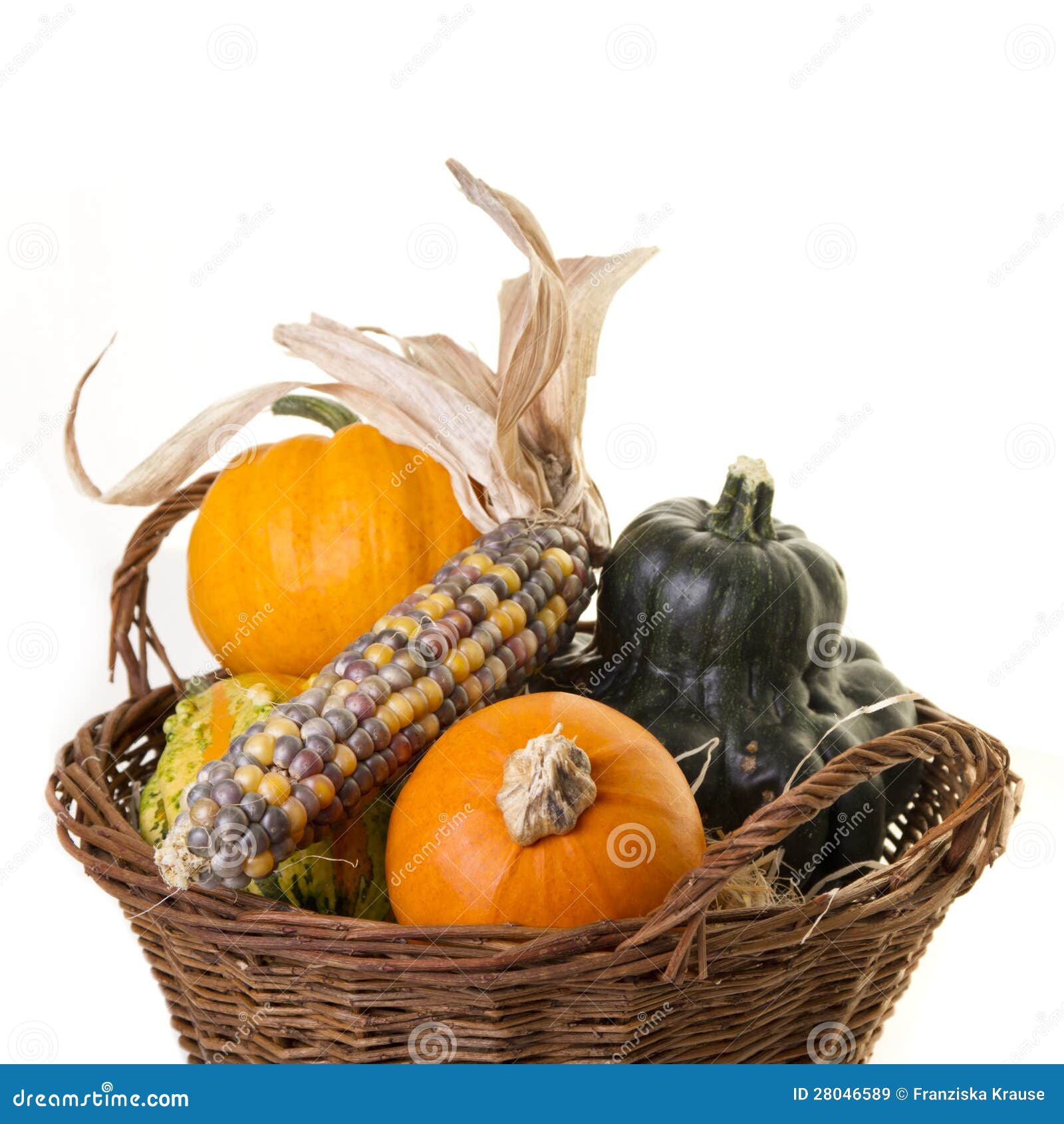 pumpkins in a basket