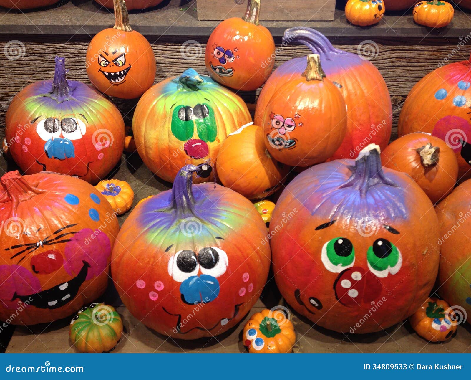 Pumpkins Decorated for Halloween Stock Image Image of pumpkin