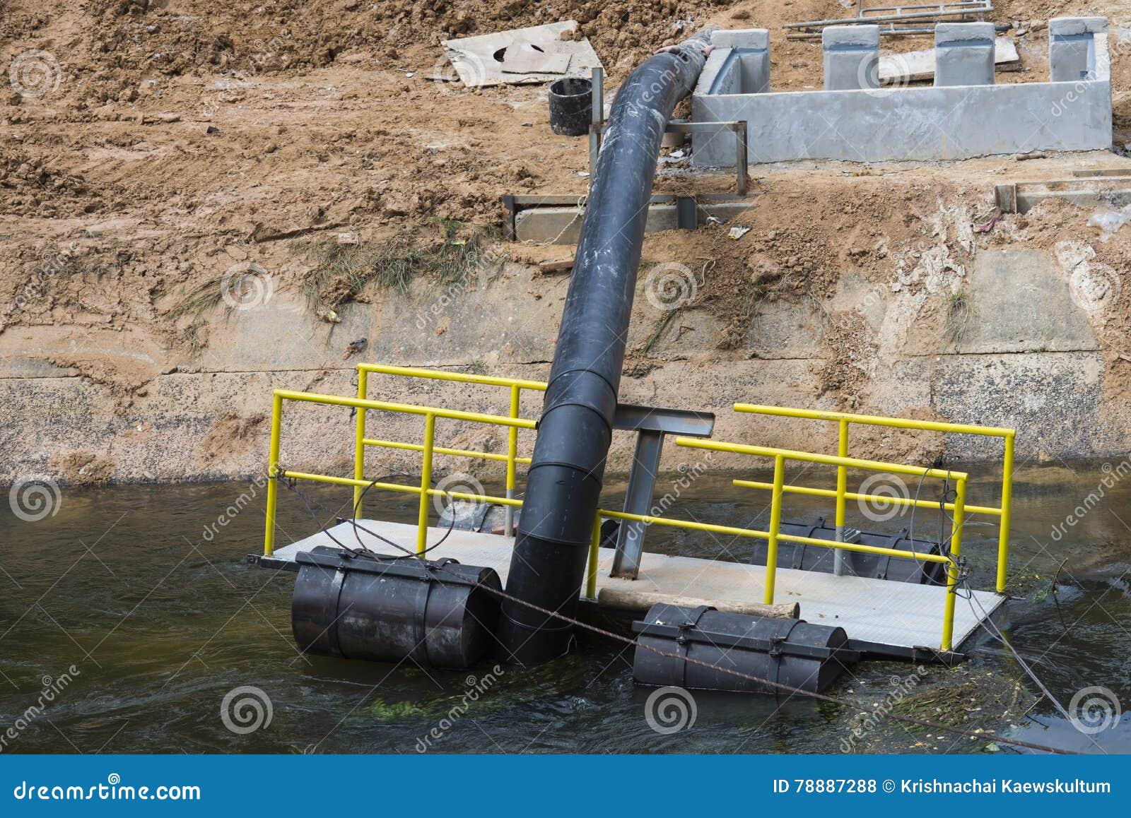 Water Pump Drain Water From River Stock Photo 24700782