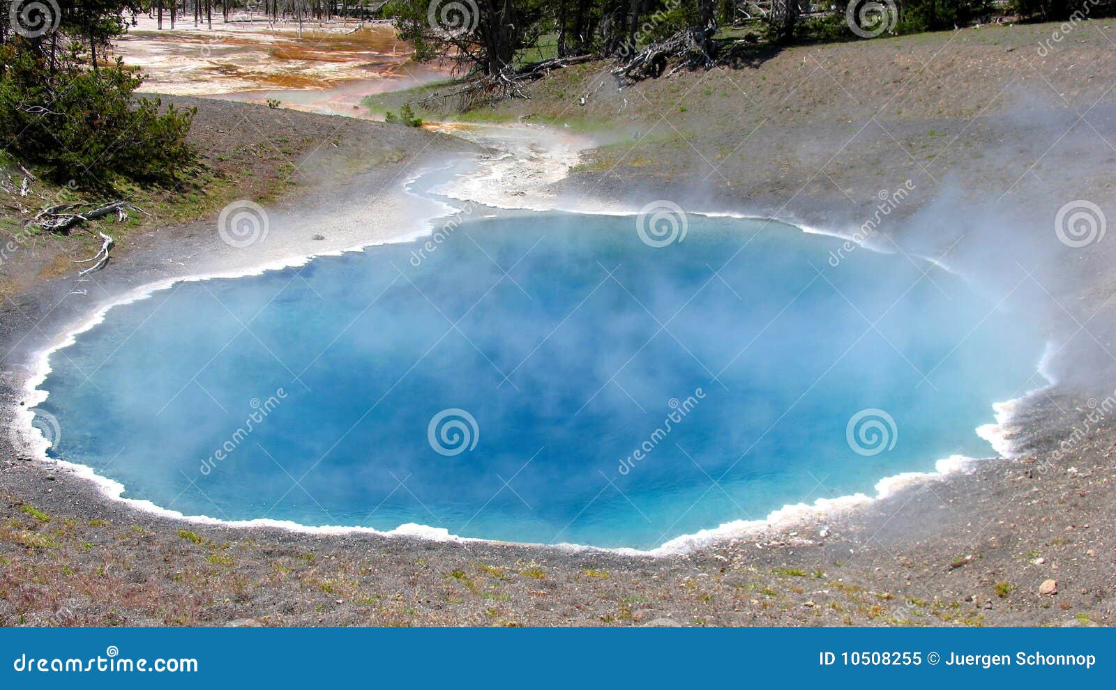 Punch Bowl Spring Hot Spring in Yellowstone Stock Image Image of