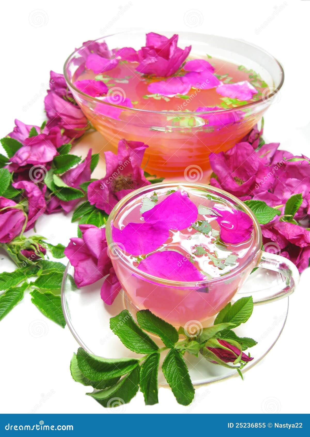 Punch Cocktail Tea Drink with Wild Rose Stock Image Image of frozen
