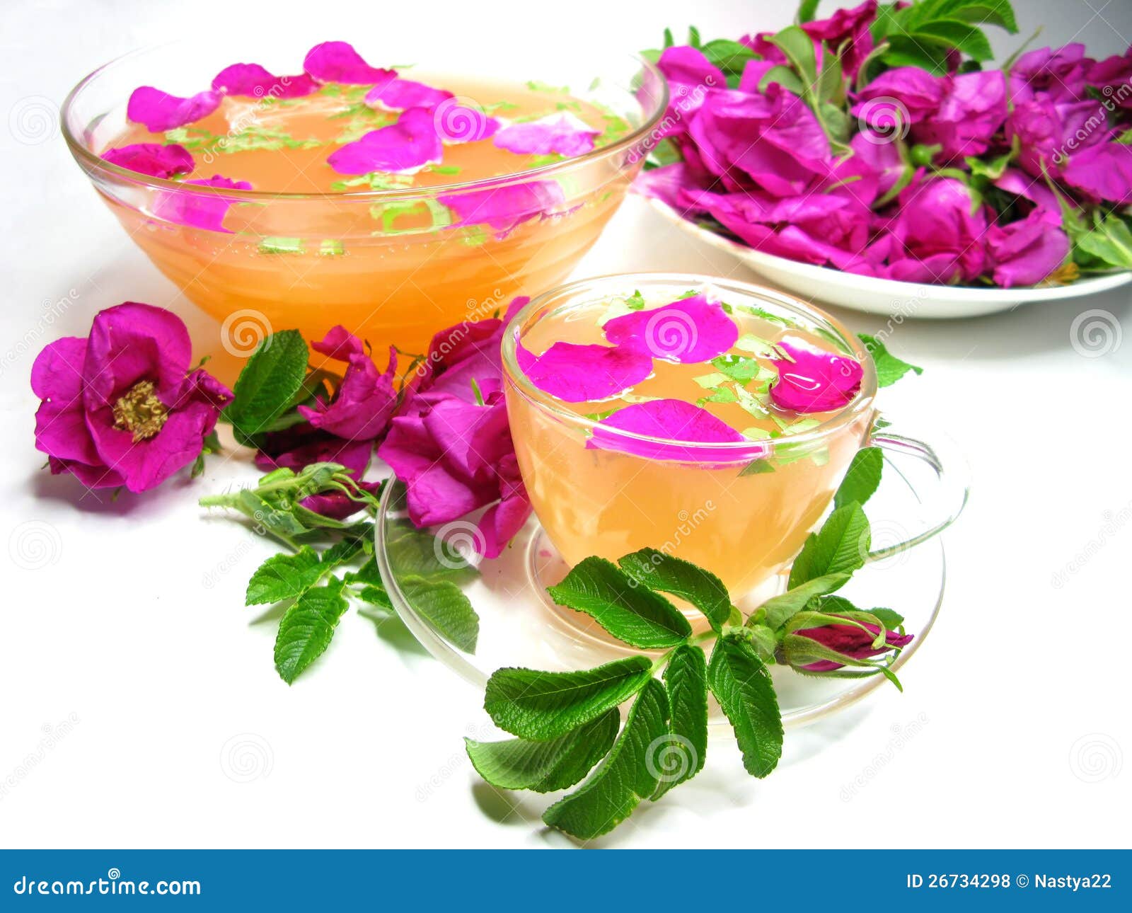 Punch Cocktail Tea Drink with Wild Rose Stock Photo Image of frozen