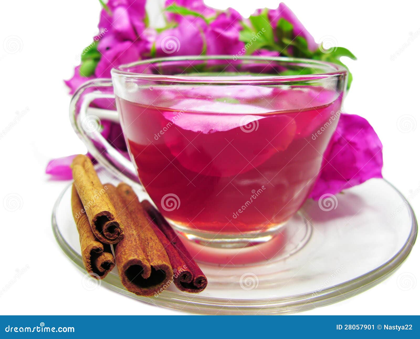Punch Cocktail Tea Drink with Wild Rose Stock Image Image of cordial