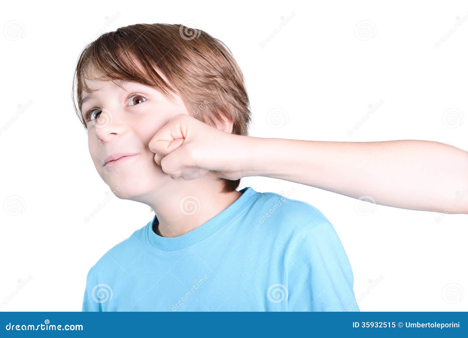 Punch in the face stock image. Image of face, punch, isolated 35932515