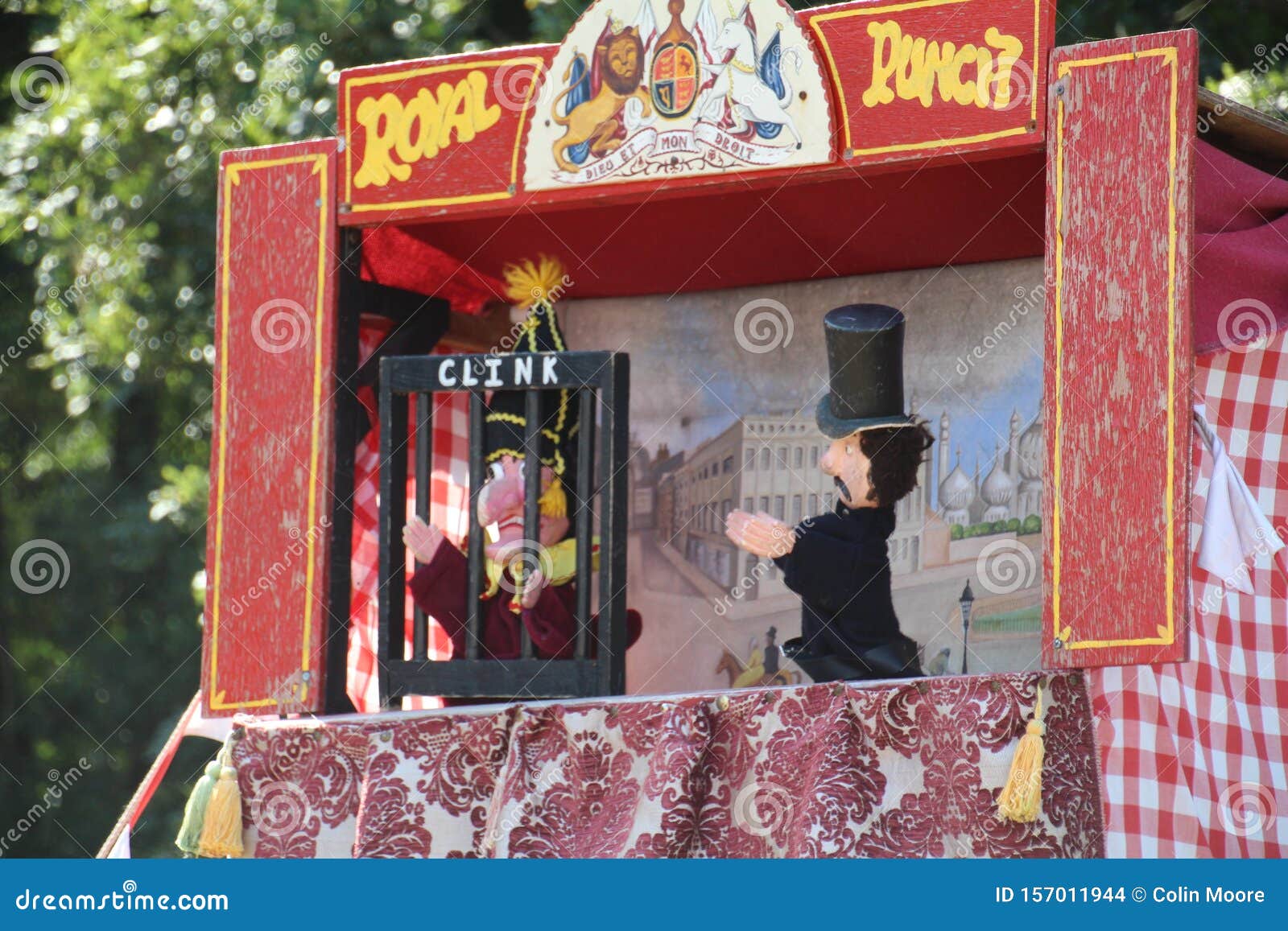 Punch And Judy Booth Brown Stock Illustration - Download Image Now