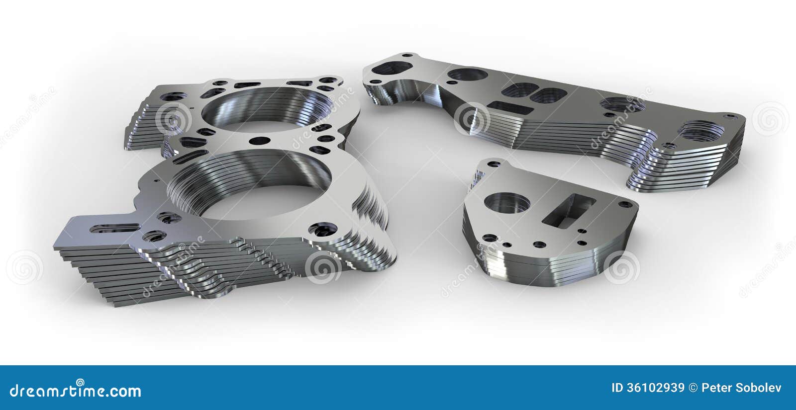 Punched metal parts stock illustration. Illustration of packing 36102939