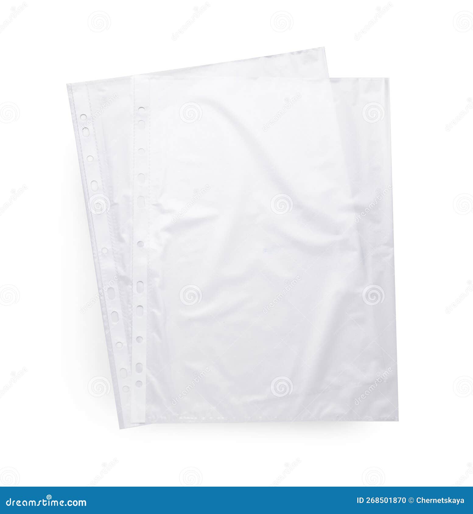 Punched Pockets Isolated on White, Top View Stock Photo Image of