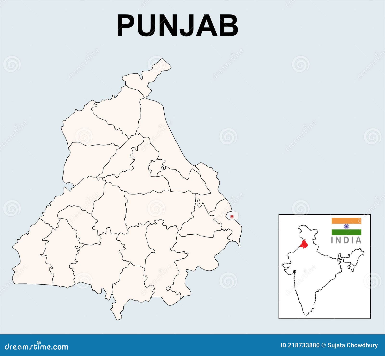 Punjab Map. Political Map Of Punjab. Punjab Map Of Pakistan With ...