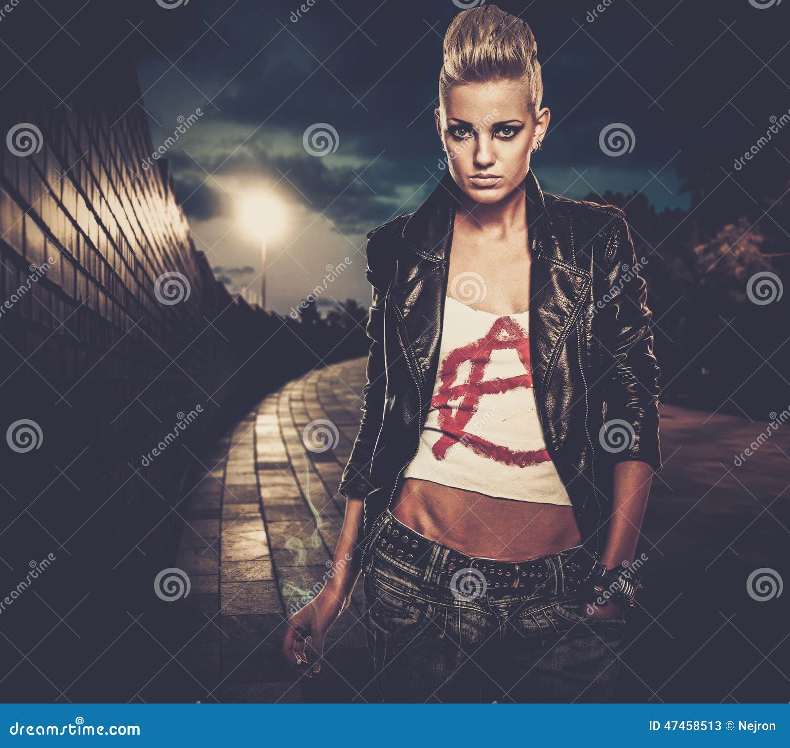 Punk Girl Smoking