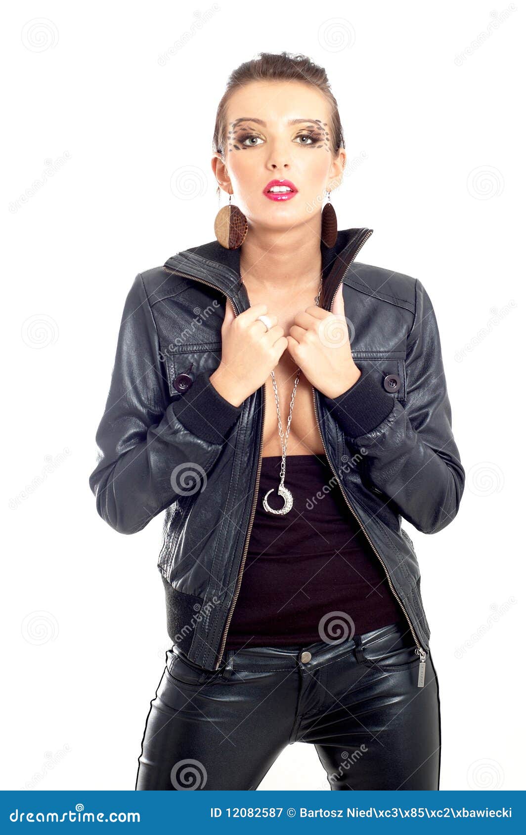 Punk rock  fashion girl stock image Image of adult lips 