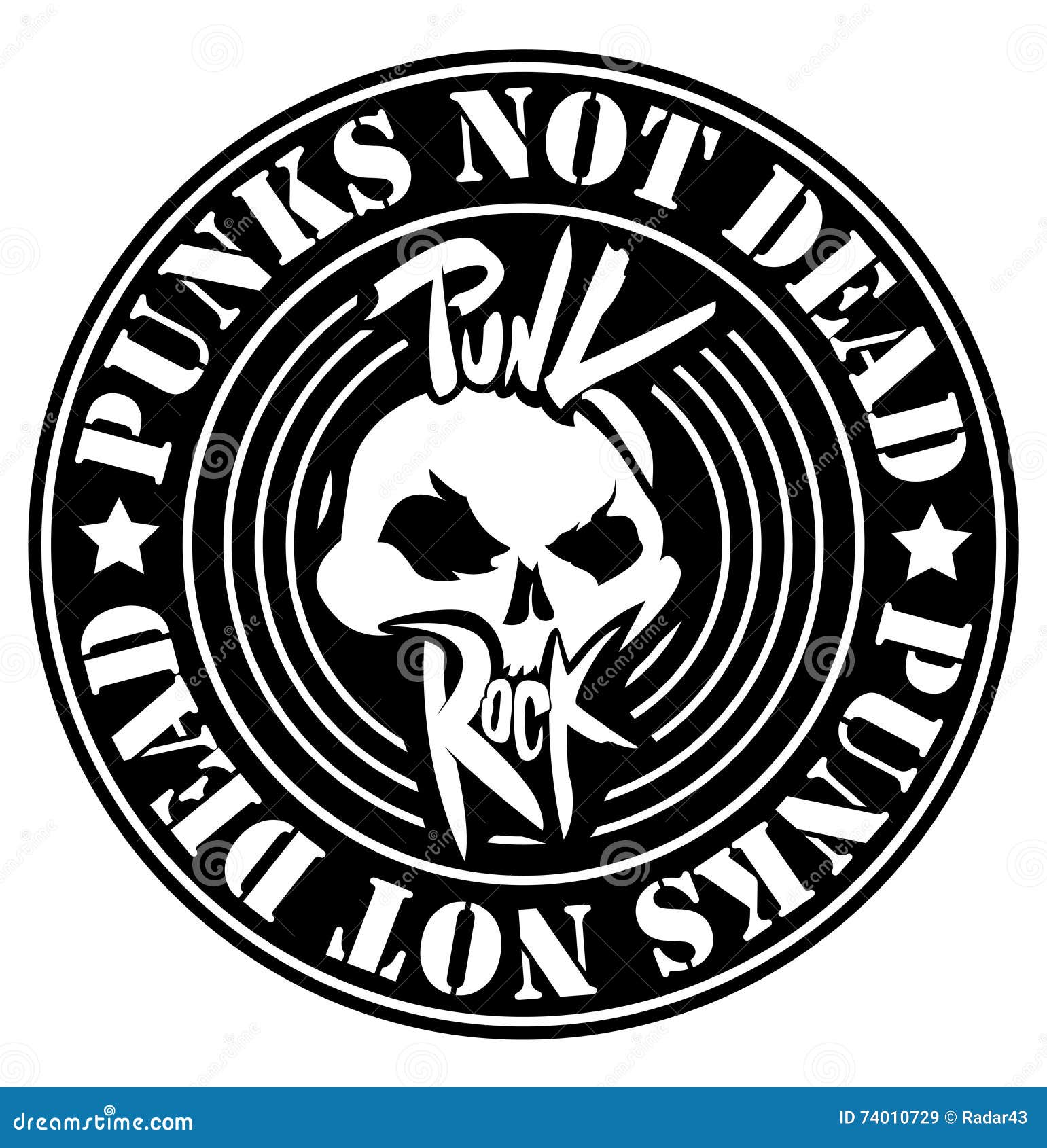 Punk Rock Logo Stock Vector Illustration Of Badge Festival