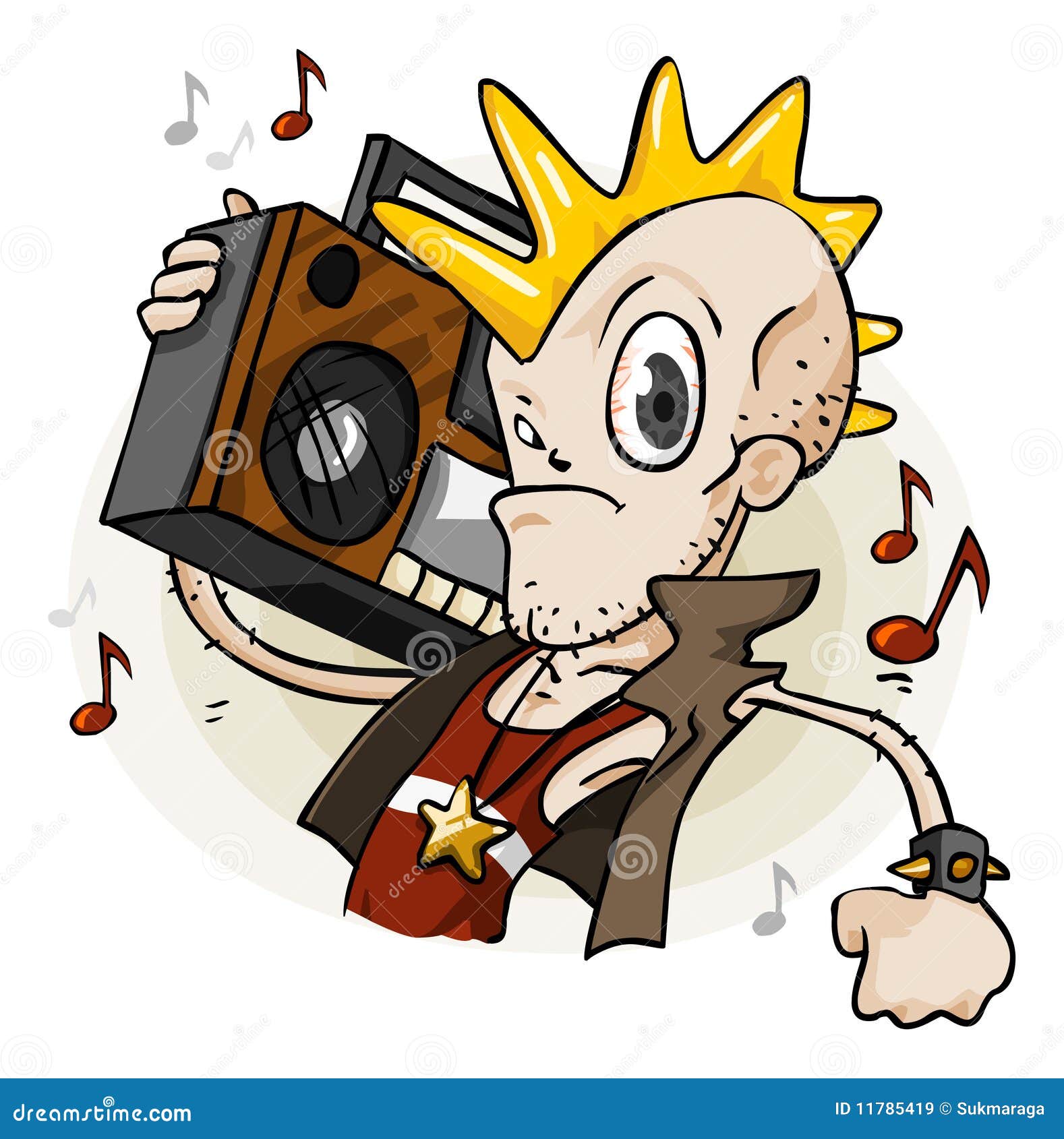 Punk with Stereo. Cartoon Series Stock Illustration - Illustration of punk, crazy: 11785419 Punk with Stereo. Cartoon Series Stock Illustration - Illustration of punk, crazy: 11785419