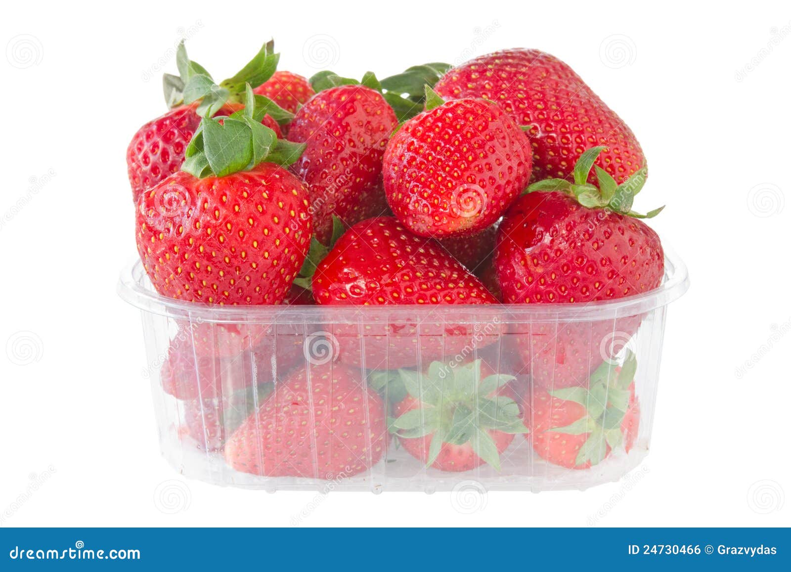 Of Strawberries Isolated On White Stock Photo Image of container, nature 24730466