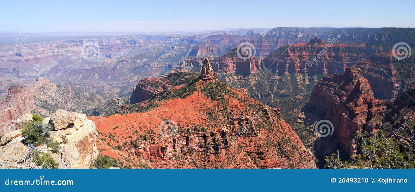 Het punt Keizer overziet in Grote Canion Nationaal Park, Arizona de V.S.