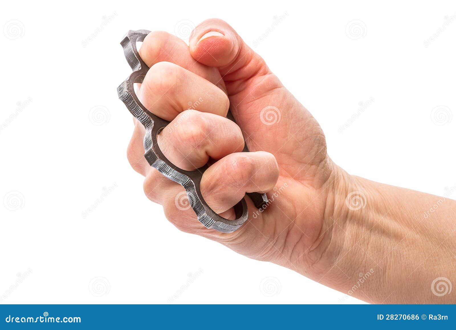 Puño Con Los Nudillos Del Metal Imagen de archivo libre de regalías