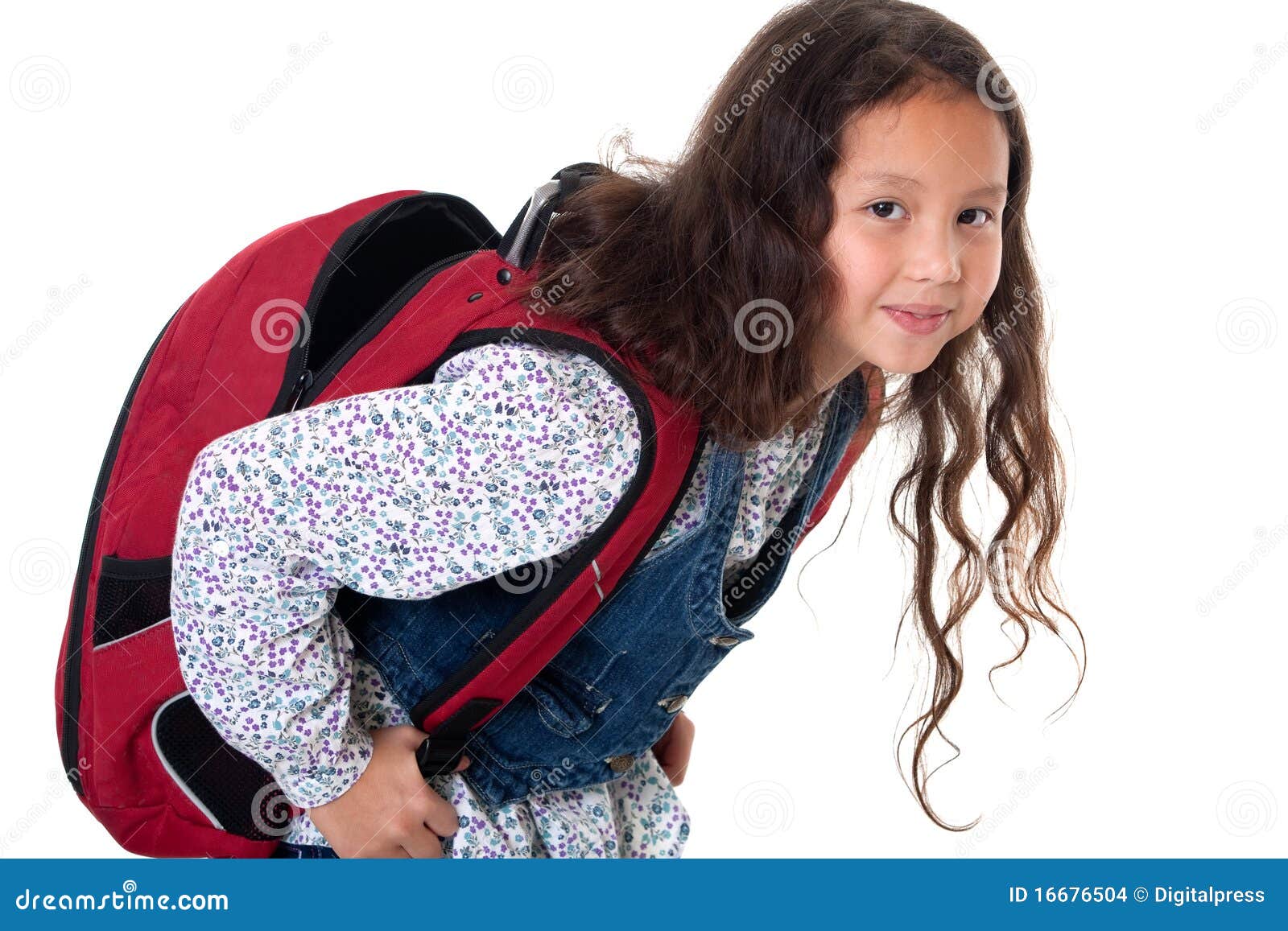 pupil with schoolbag