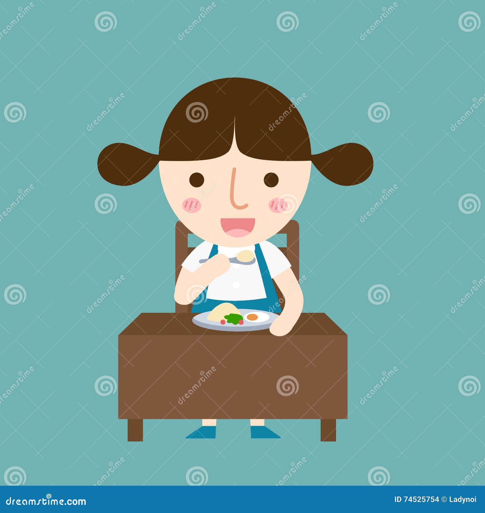 Pupils girl vector stock vector. Illustration of happiness - 74525754