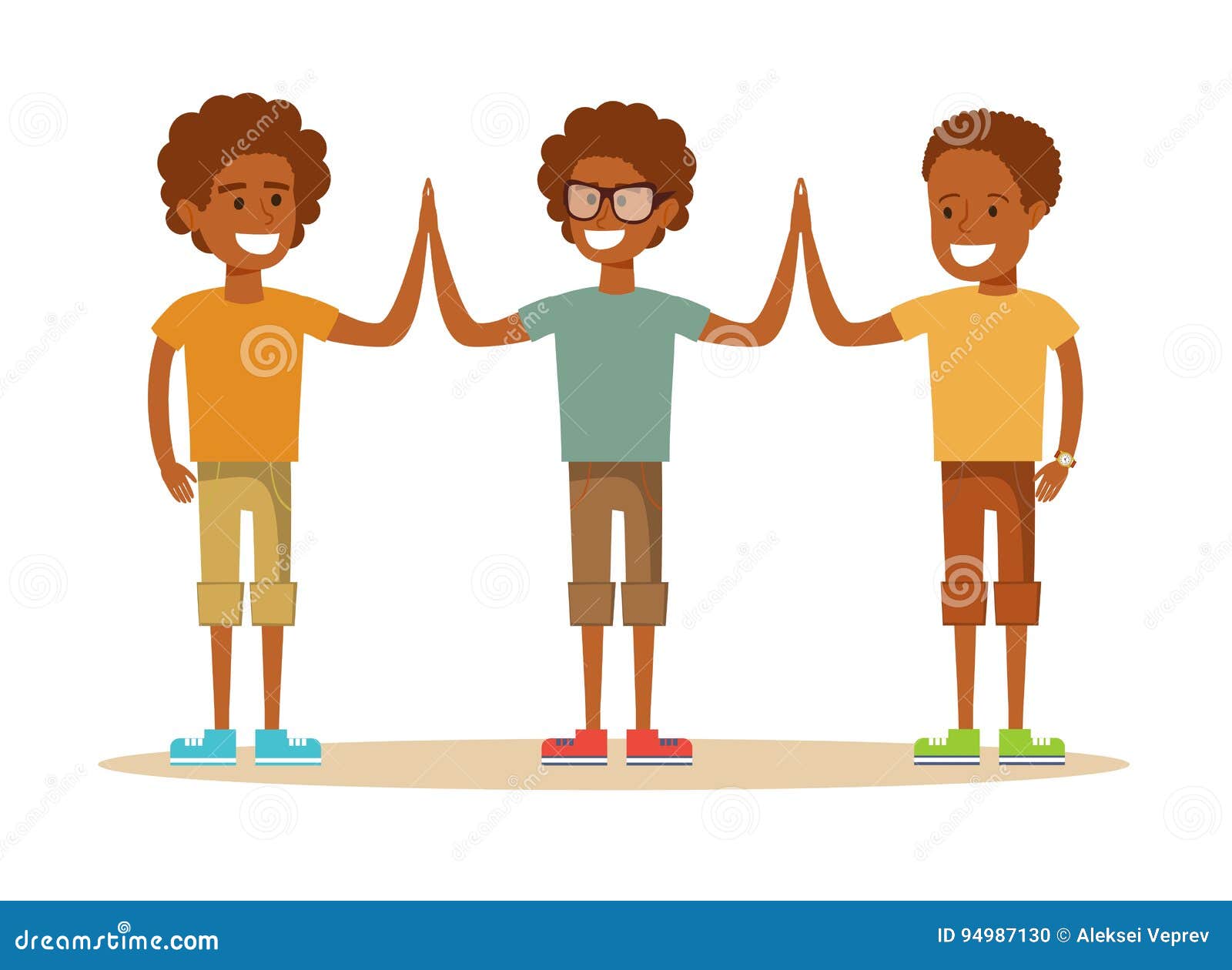 High Five Cartoon Stock Illustrations – 373 High Five Cartoon Stock