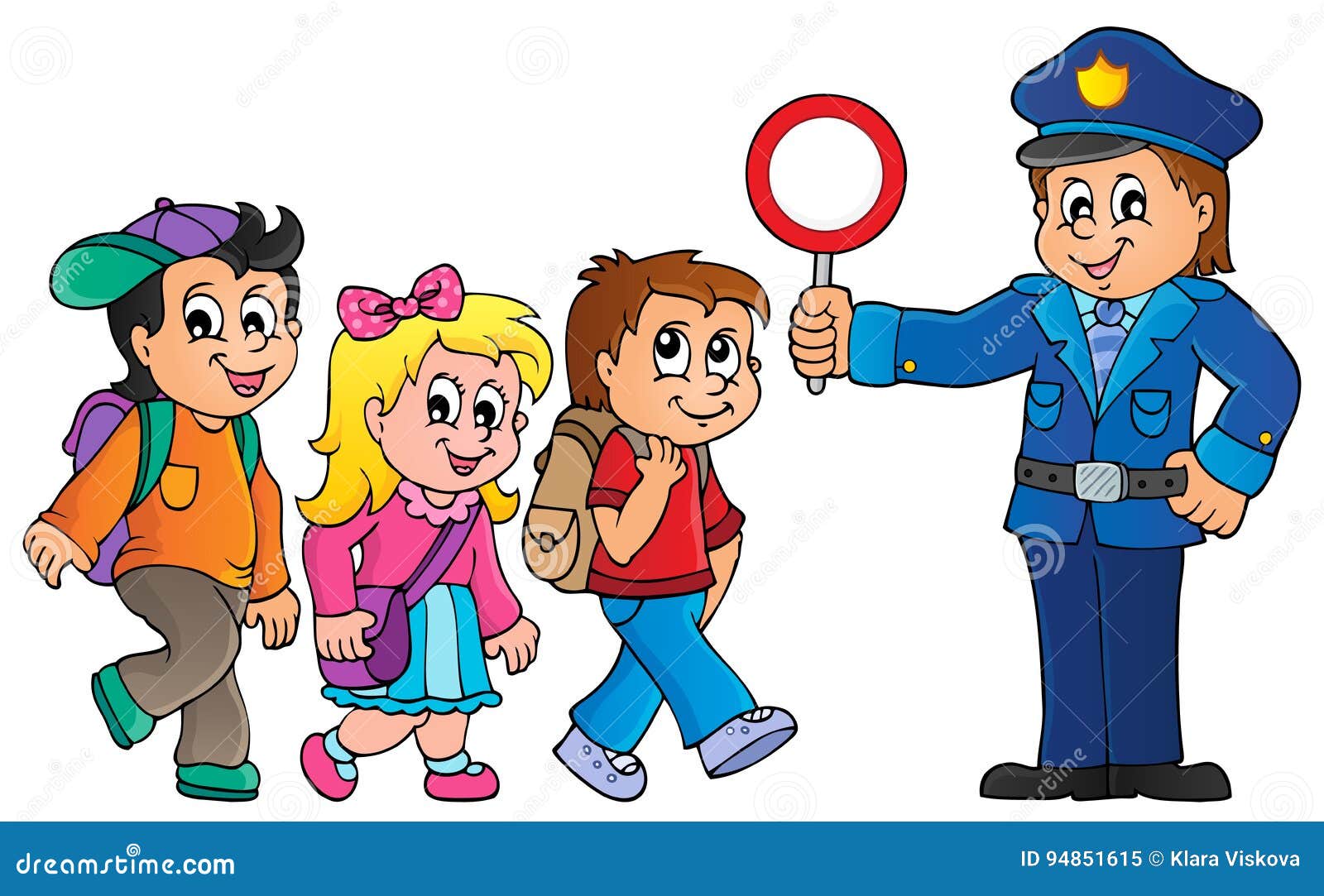pupils and policeman image 1