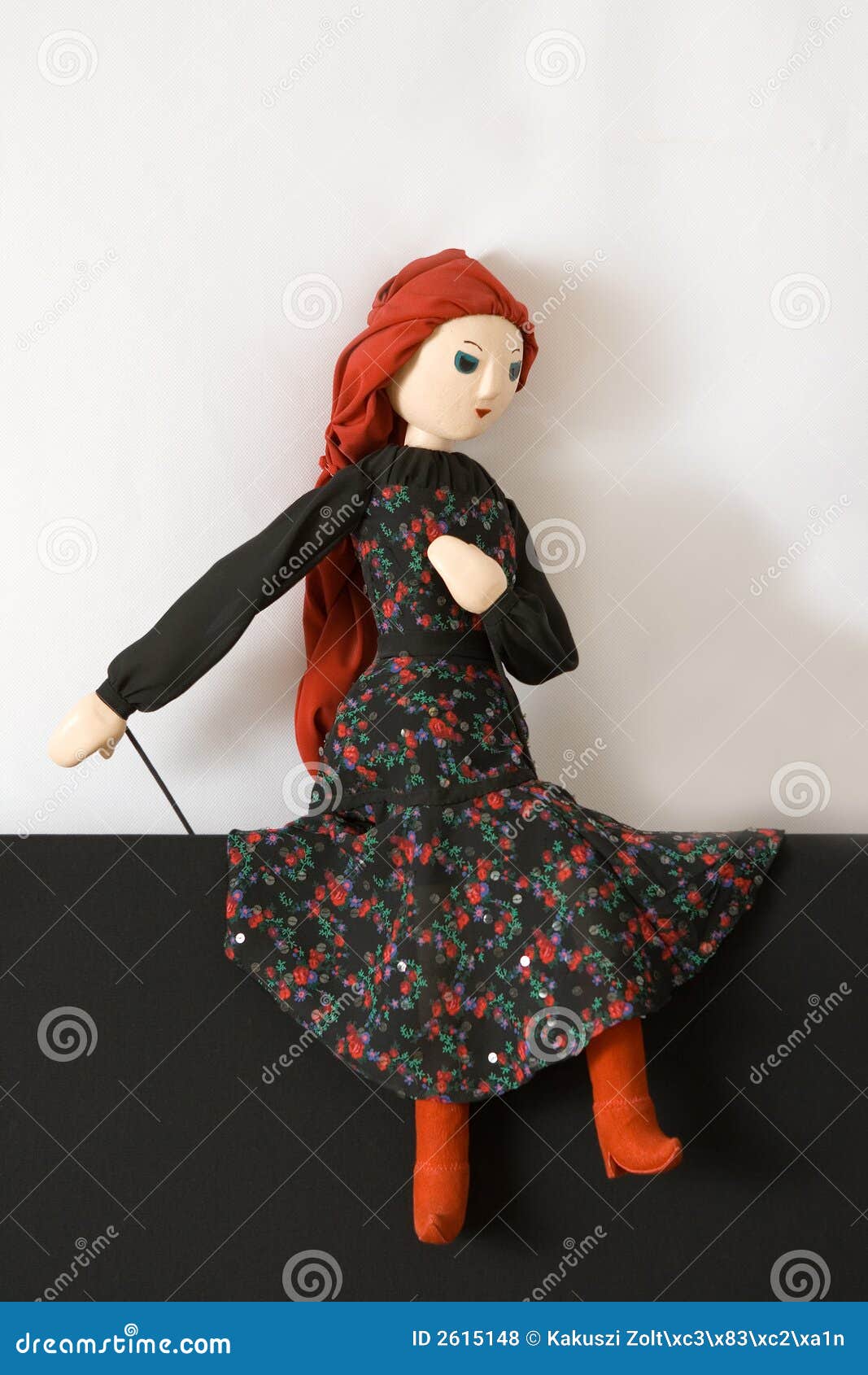 Puppet girl stock illustration. Illustration of handmade 2615148