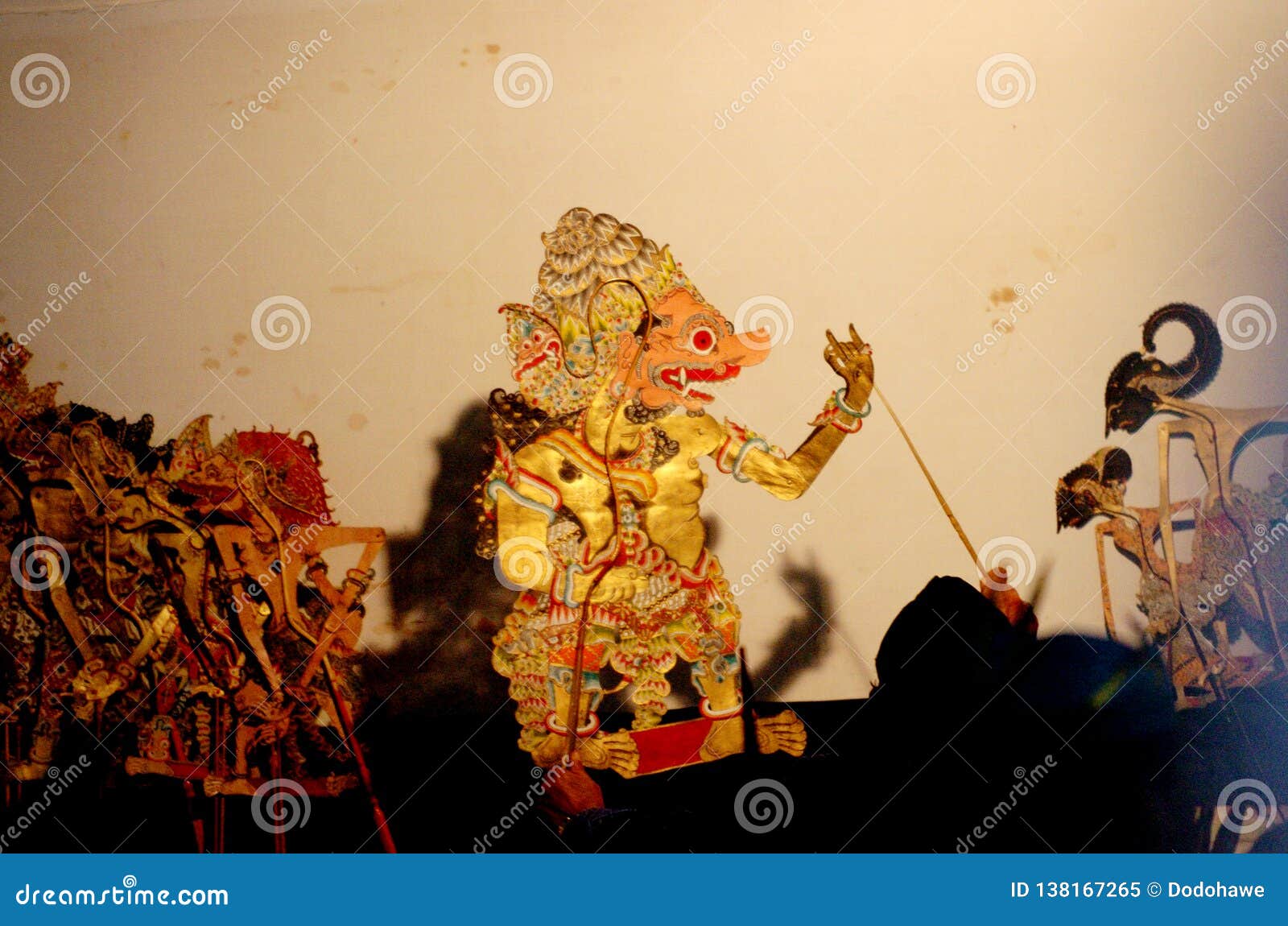 Puppet Show Wayang Kulit, a Highly Popular in Java Stock Image - Image