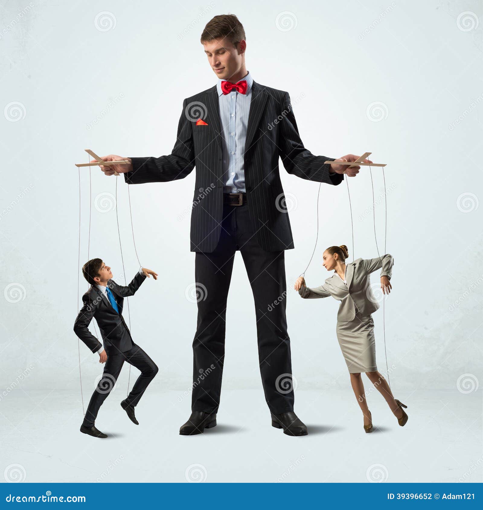 Puppeteer and Puppet Business Stock Photo - Image of domination, male:  39396652