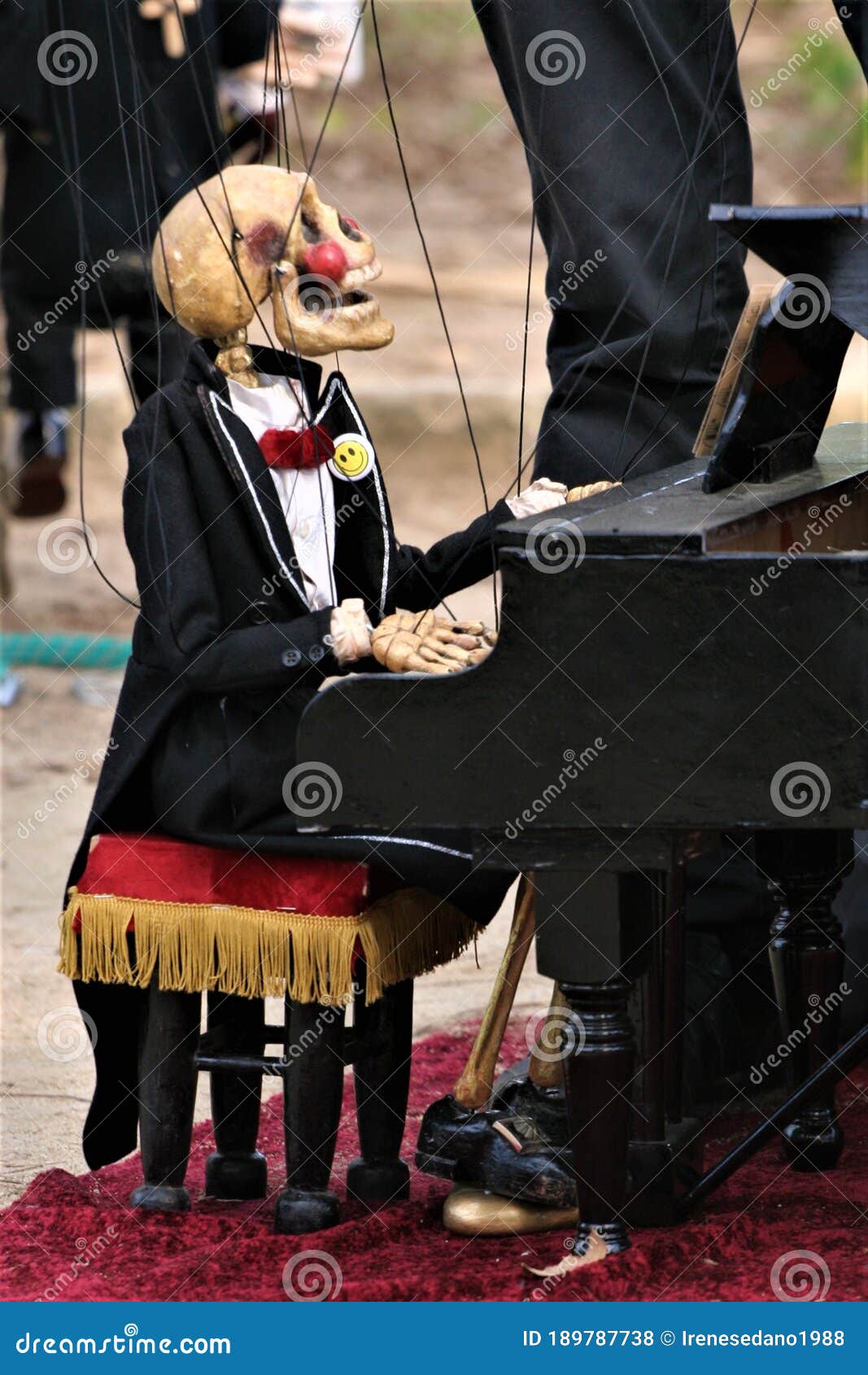 Arcelona, Spain, April 25, 2010 Puppets Dancing during a Show in a