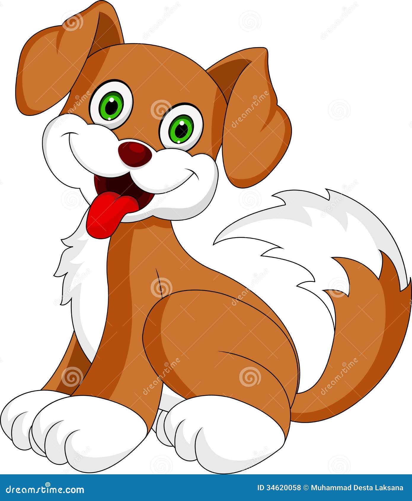 Puppy dog cartoon stock illustration. Illustration of pedigree - 34620058