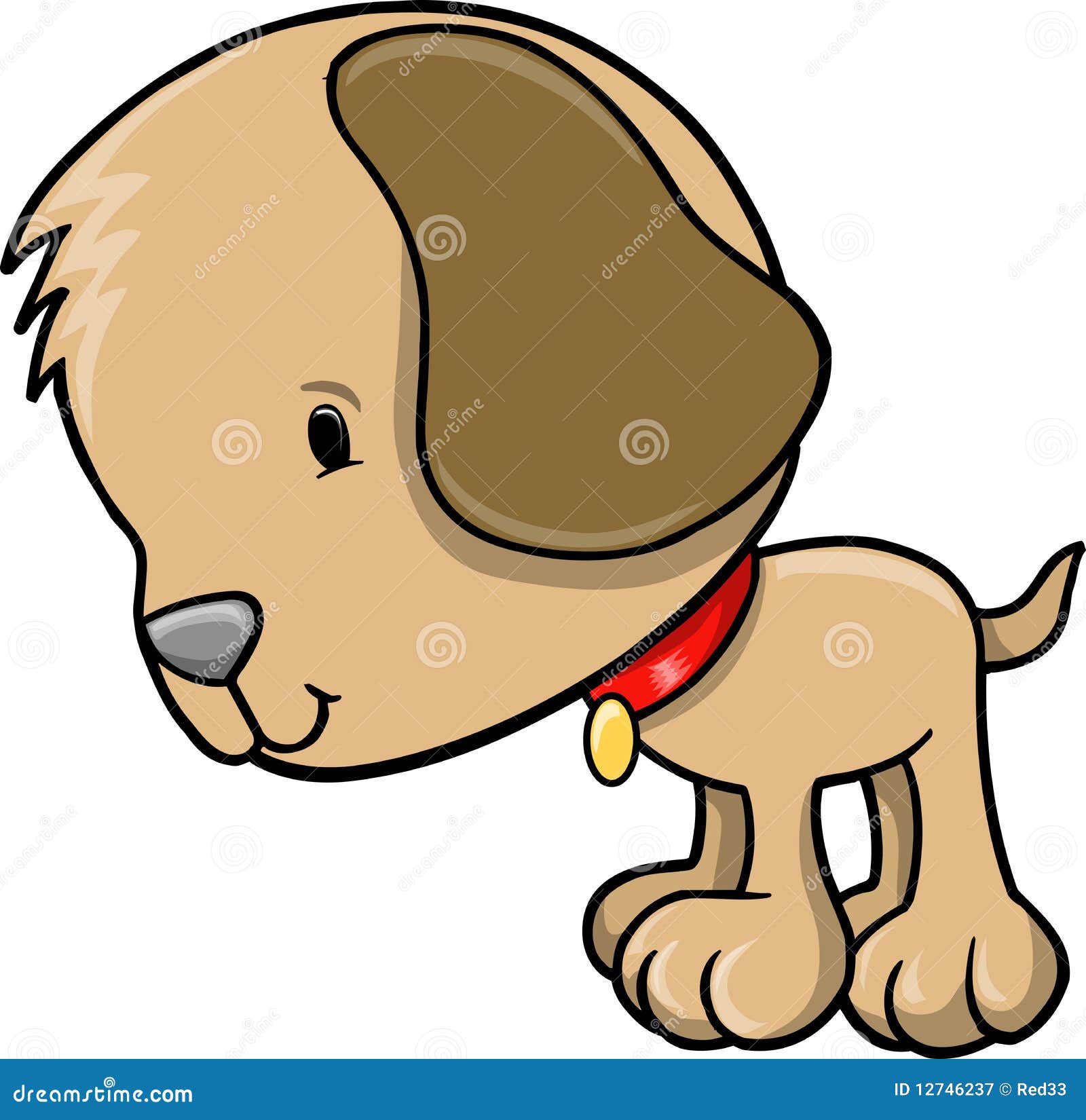 Puppy Dog Vector Illustration Stock Vector - Illustration of mutt ...
