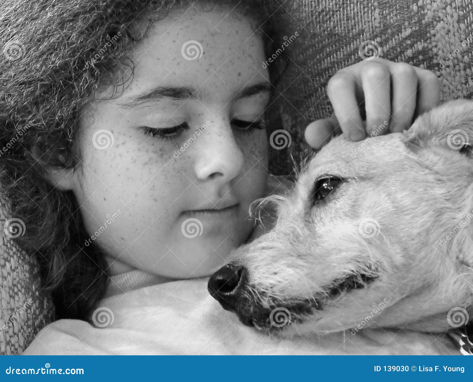 Puppy Love stock photo. Image of friend, blonde, gazed - 139030