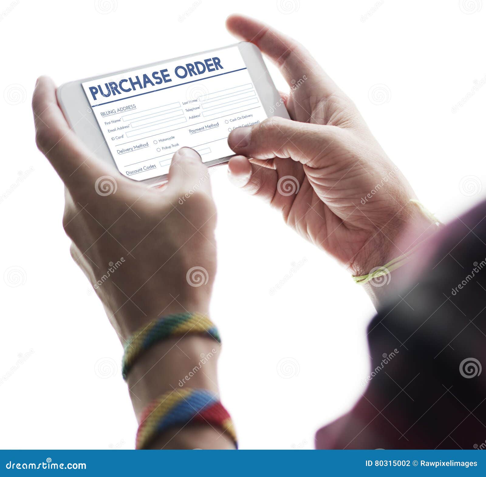 Purchase Order Online Form Deal Concept Stock Photo Image of
