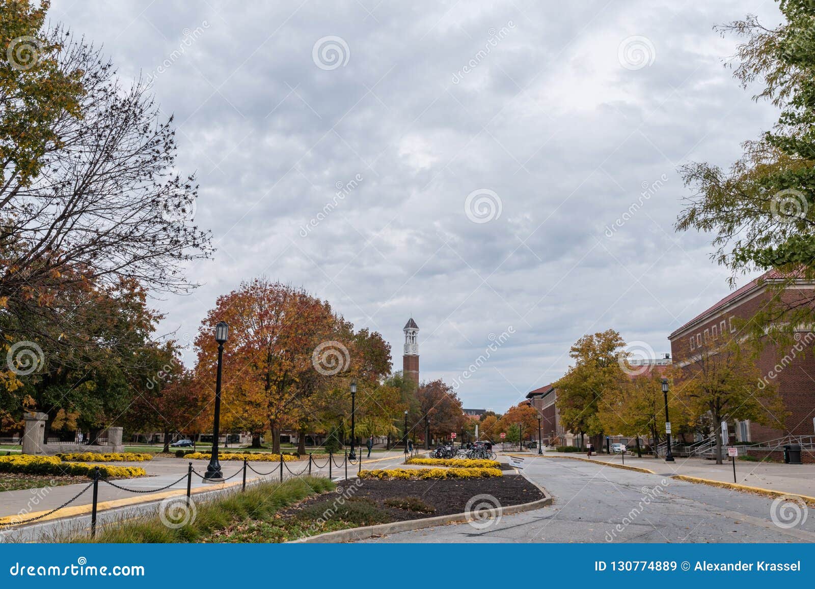 Purdue University Campus in the Fall Stock Image Image of nature