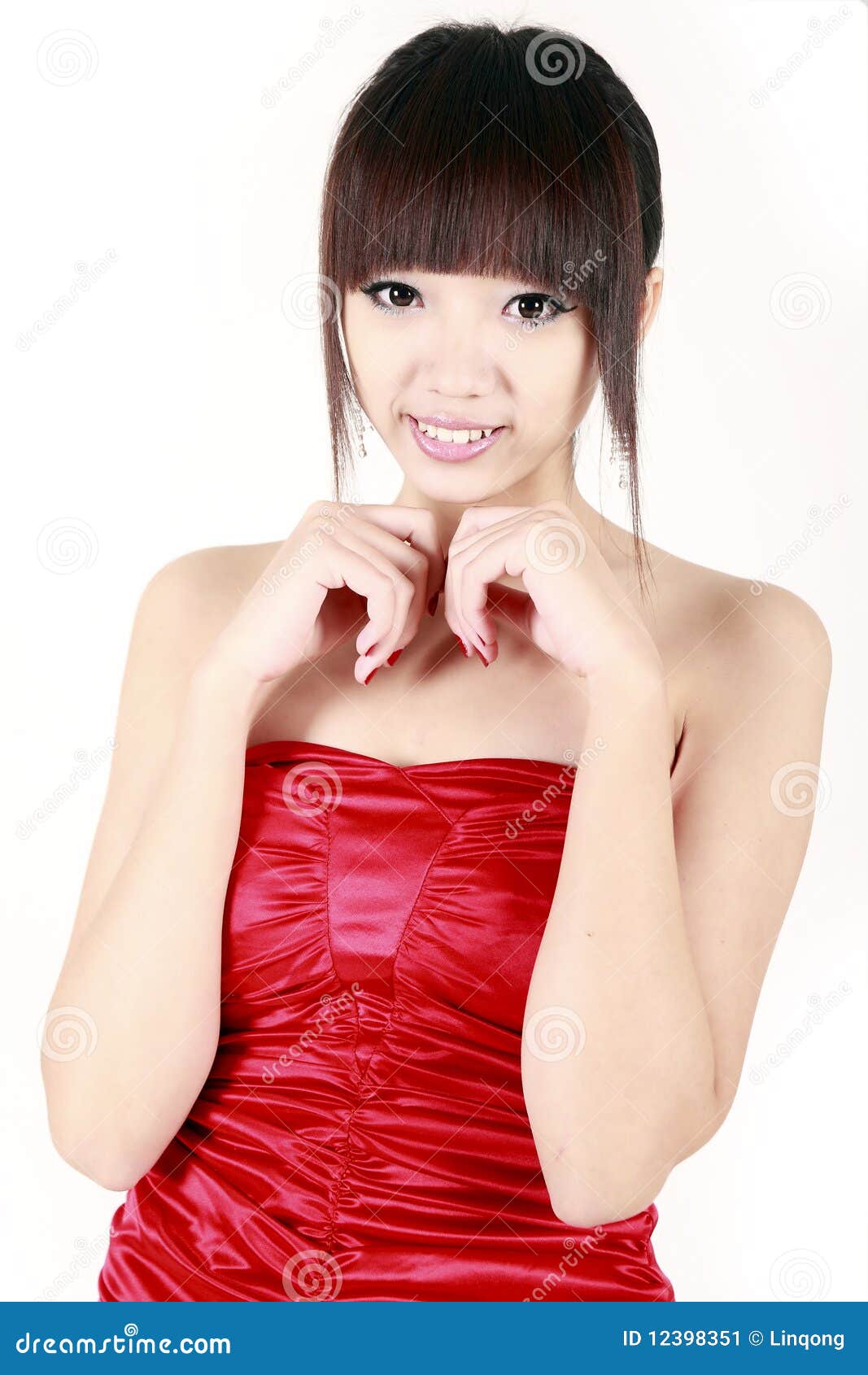 Pure Chinese Girl Stock Image - Image: 12398351