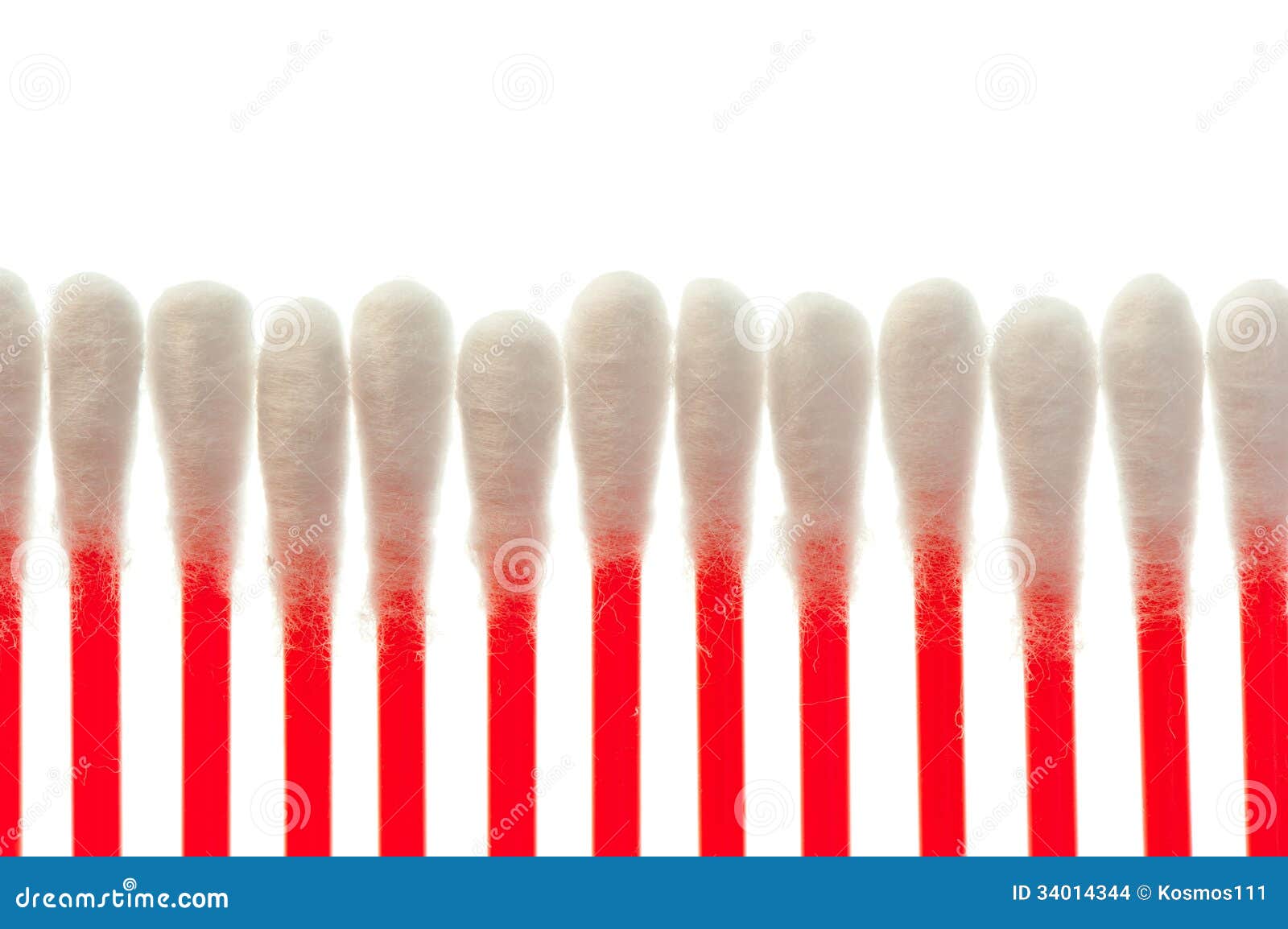 Pure Cotton Buds Lined Up in Row Stock Photo Image of hygeine, bunch