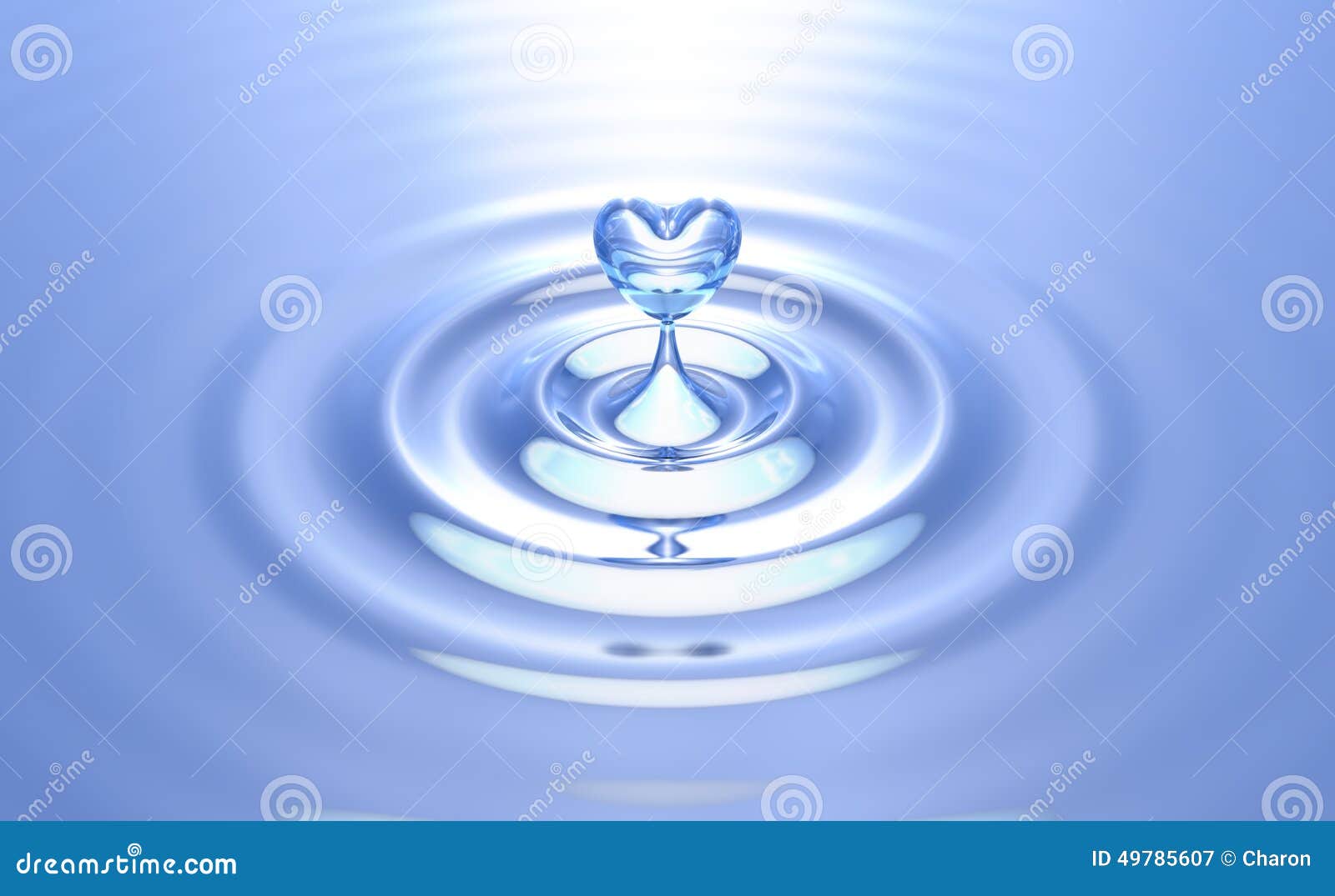 pure heart water splash with ripples