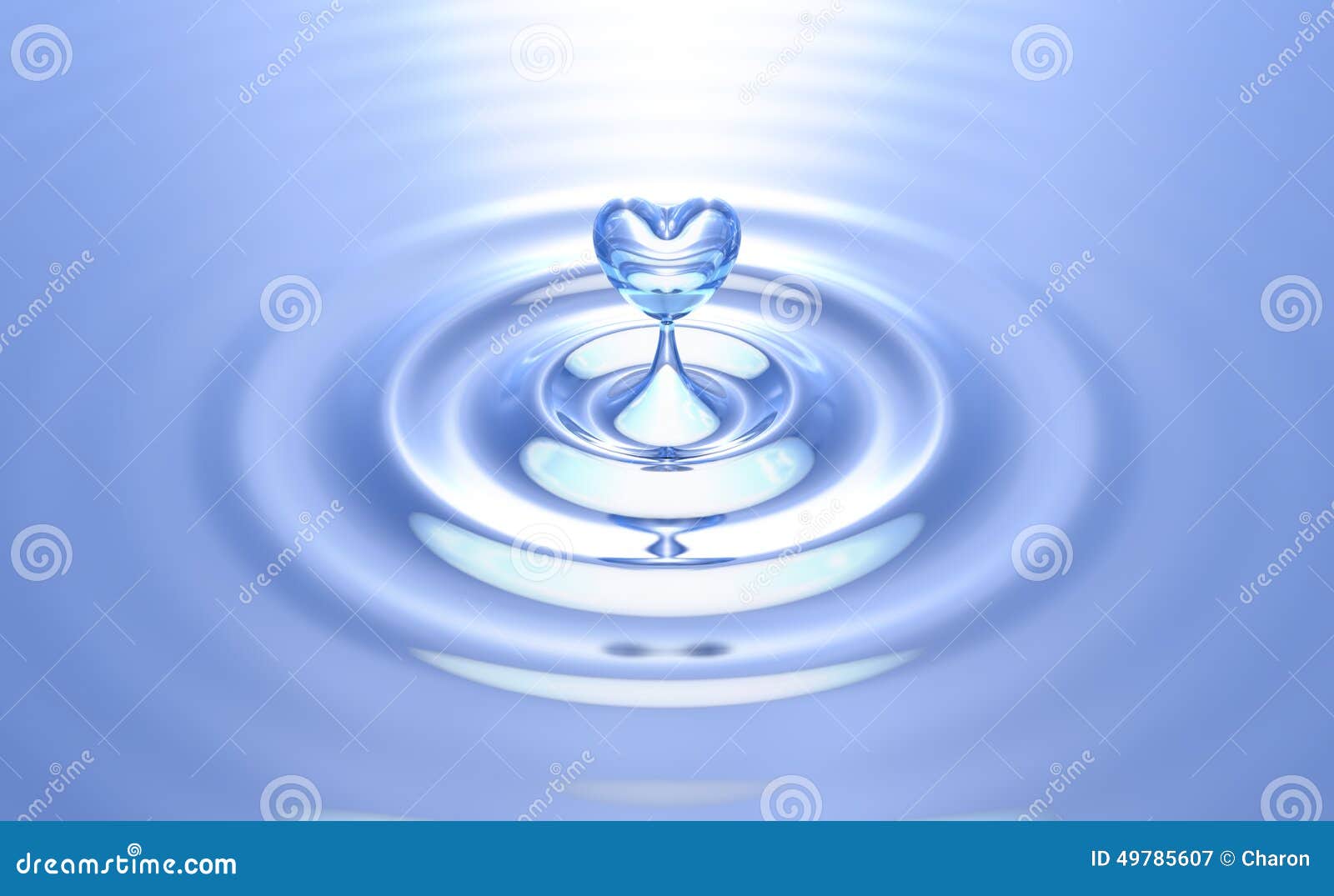 love heart in water