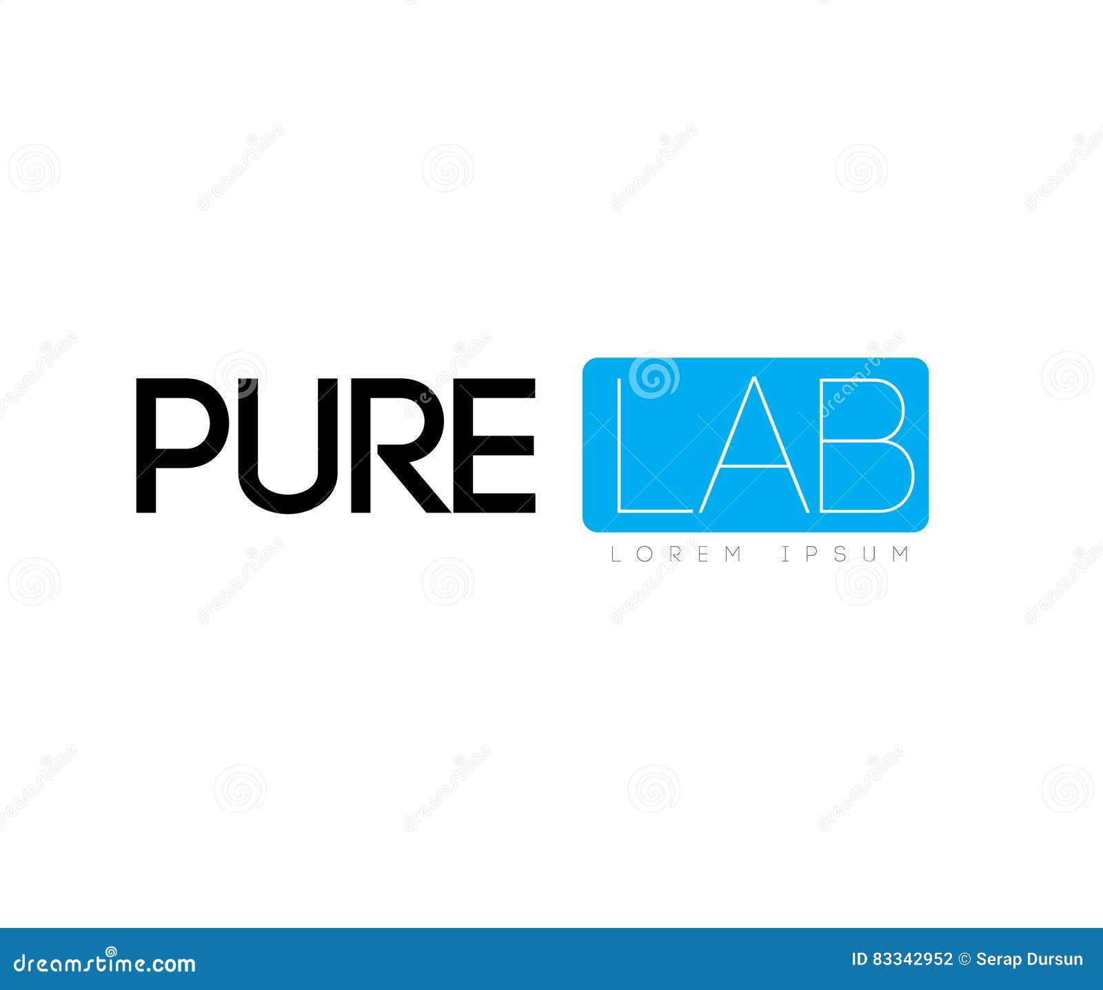 Pure Lab Concept Logo Design Stock Vector Illustration of