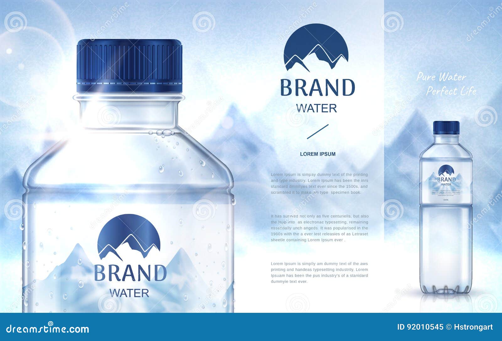 Neutral water bottle stock illustration. Illustration of mineral - 13645859