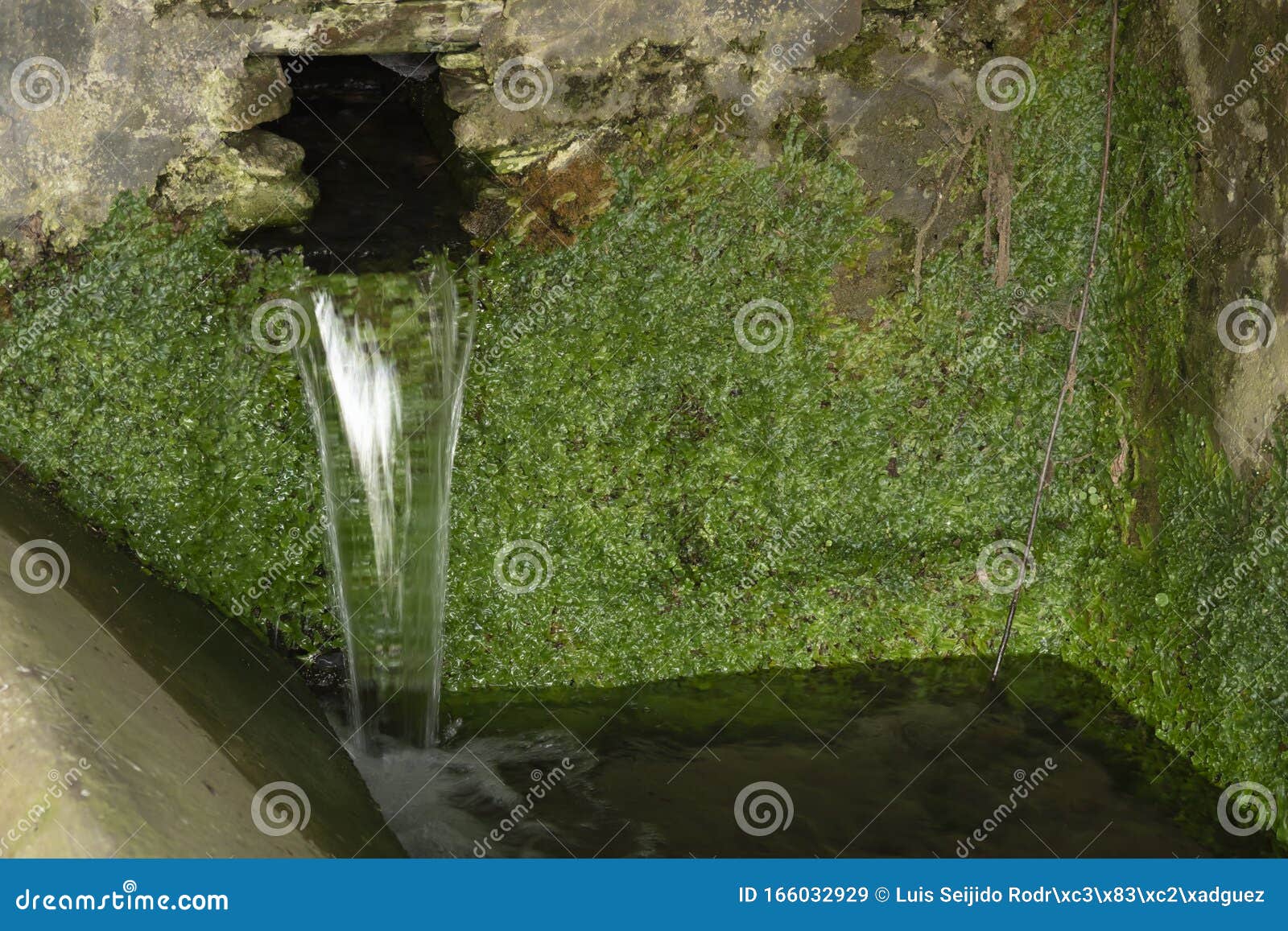 rustic fountain of a mountain village