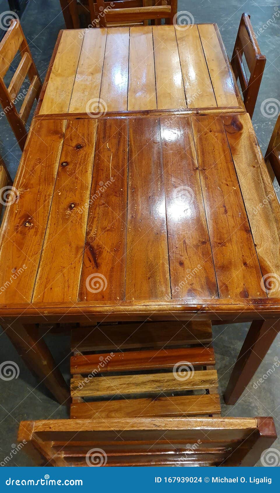 Pure Wood Table Set with 6 Chairs Stock Photo Image of indoor