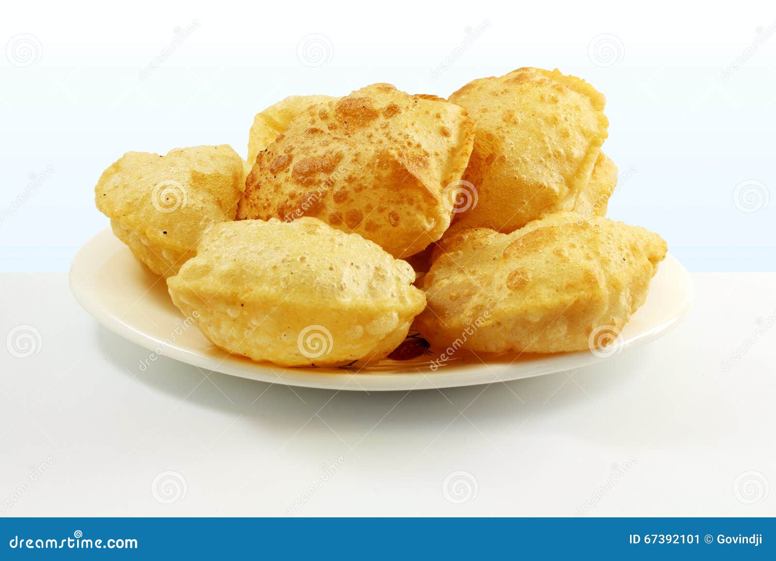 Puri or Poori Traditional Indian Homemade Deep Fried Bread or Chapati ...