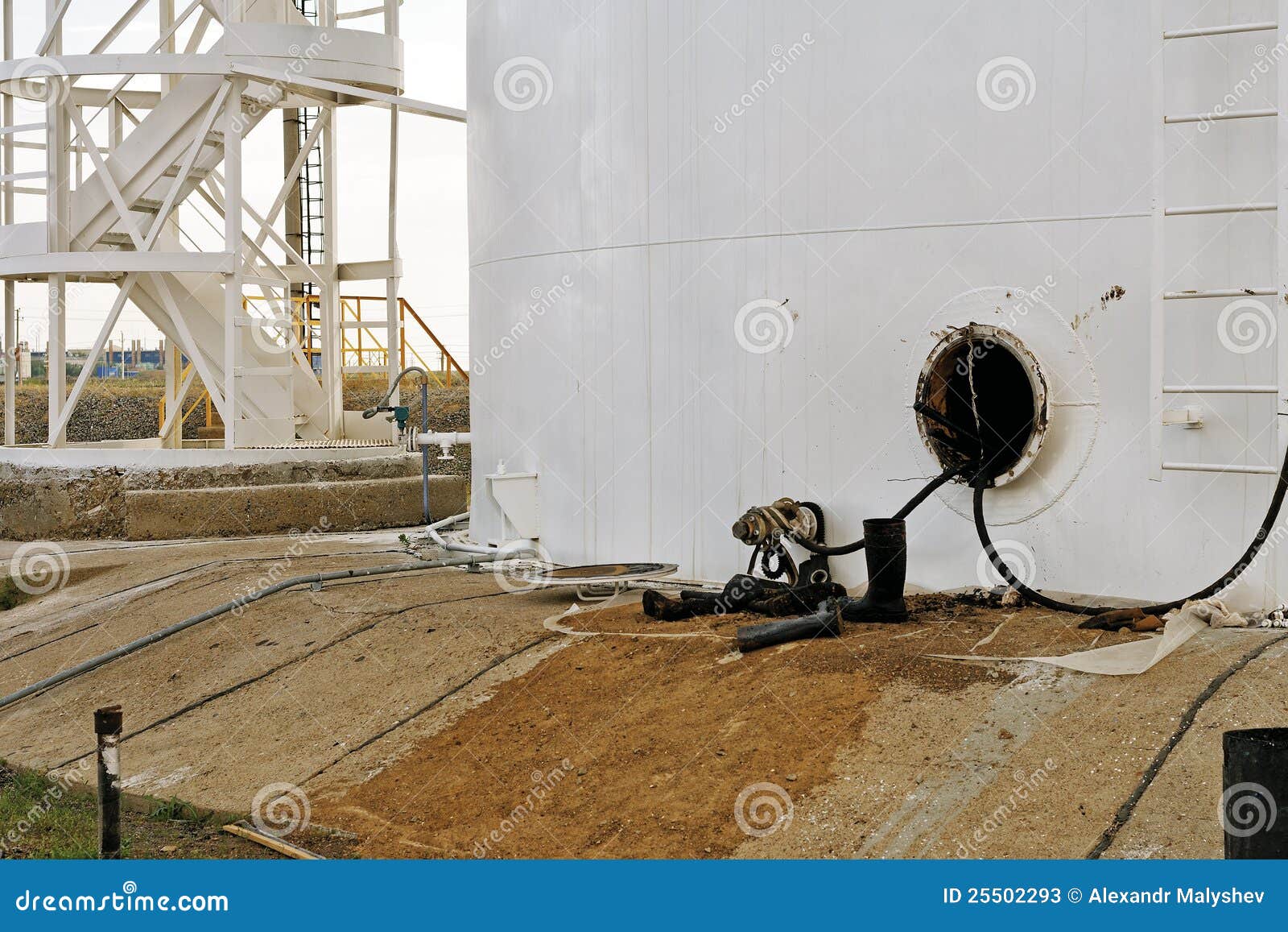 Purification of the Oil Tank. Stock Image Image of chemical, boot