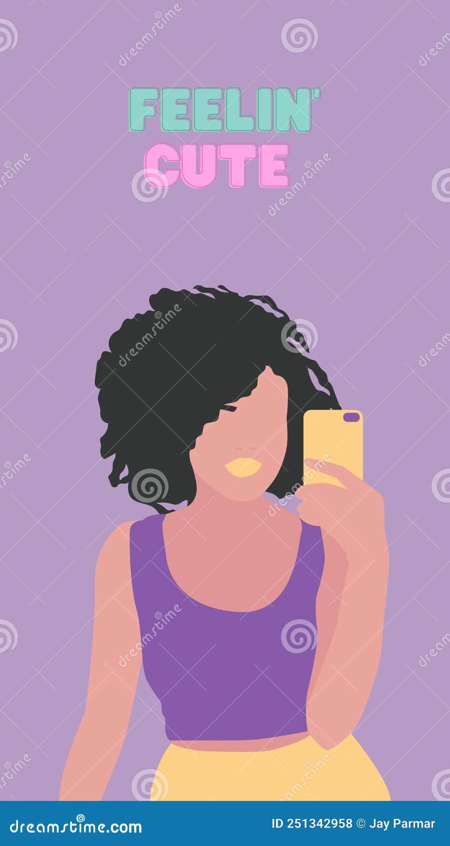 Purple Aesthetic and Beautiful Girl Feelin Cute Phone Wallpaper Stock  Illustration - Illustration of sketch, brand: 251342958
