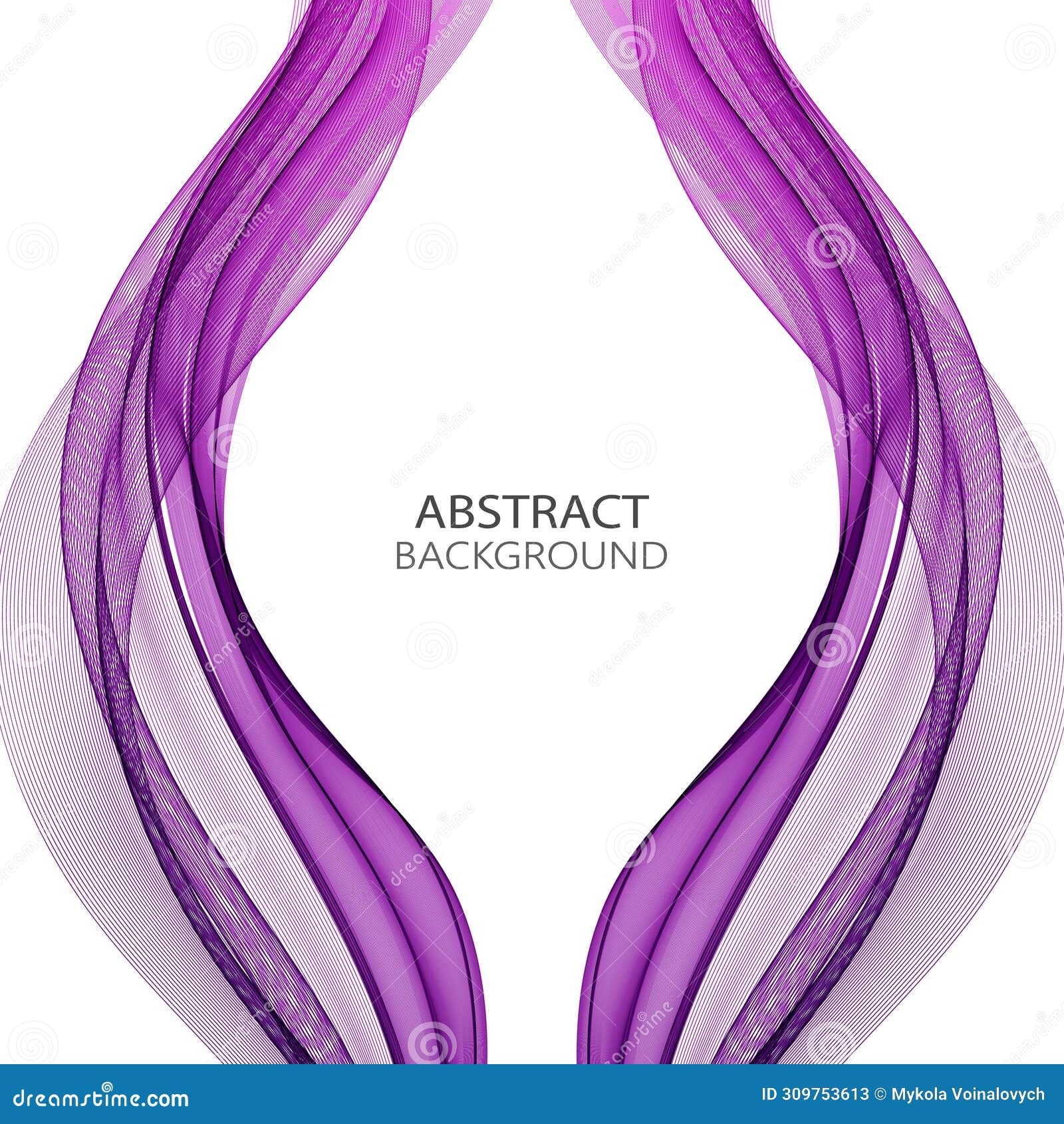 Vertical Purple Wave Lines on White Background, Design Element Stock